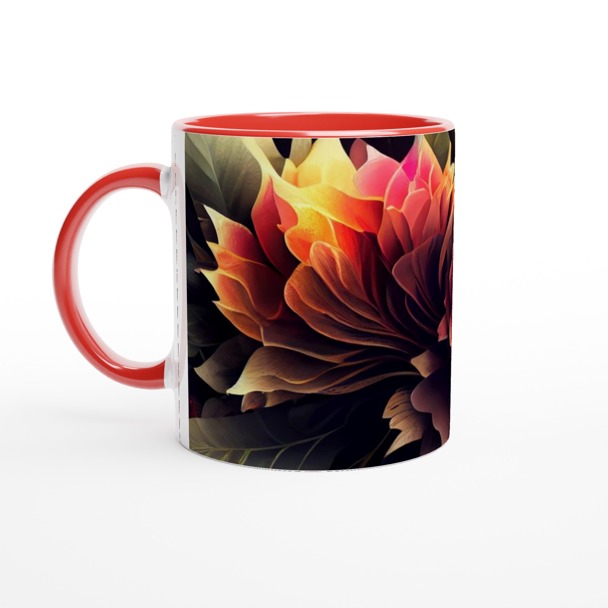 Vit 11oz keramisk mugg med blomstrande konst – välj din favoritfärg 5 91a5b3a2-3a3e-4d7b-bd07-f0fe3cf1c543
