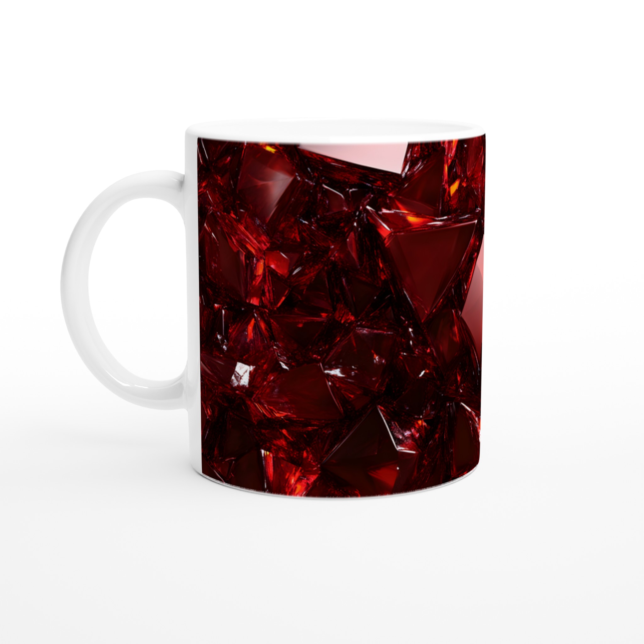 Rubinröd Fasetterad Keramikmugg – 11oz Lyxig Kaffemugg i Ditt Val av Färg 1 91dfb1e0-42b1-415b-8c10-ae464569385a