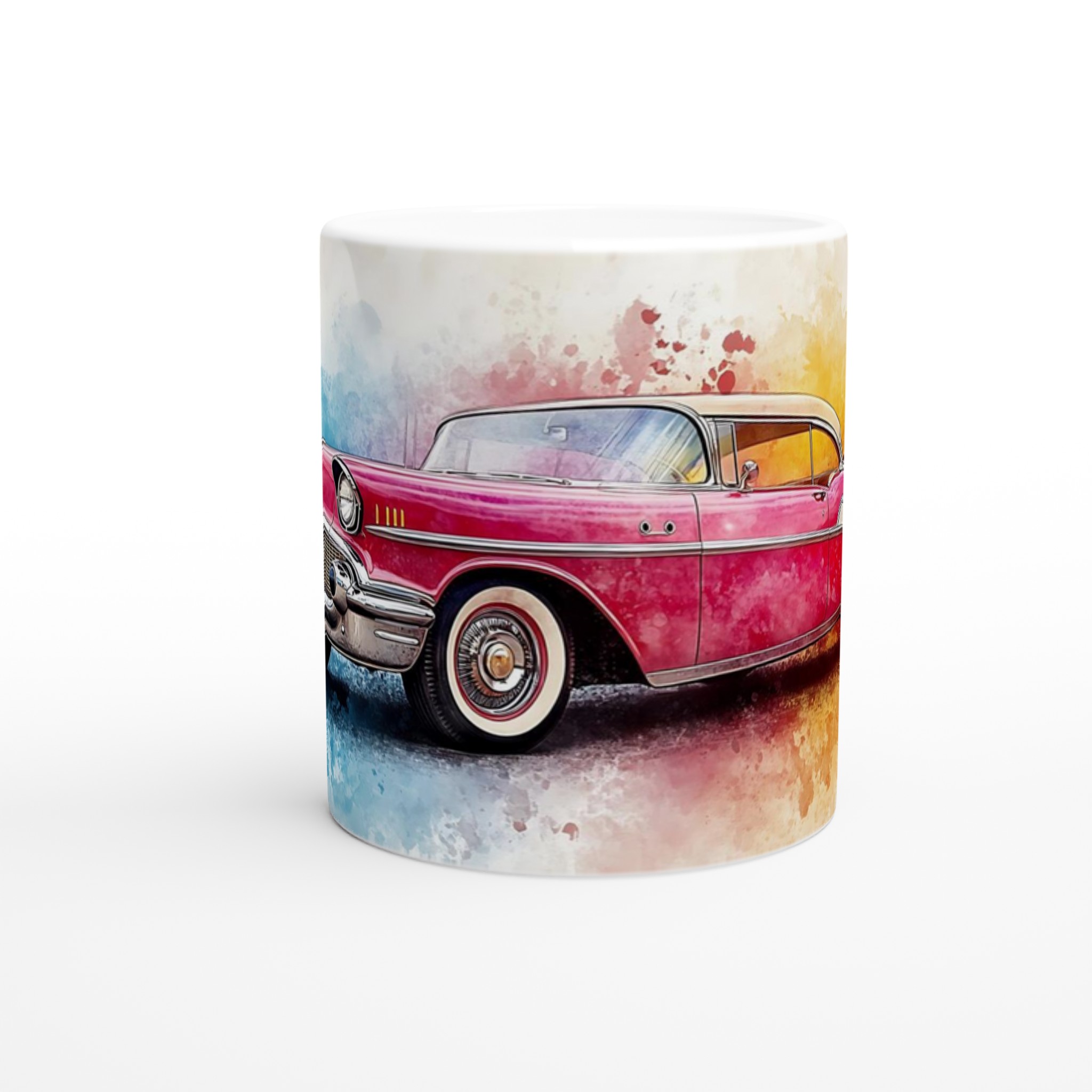 Klassisk 50-tals Bil Akvarellmugg – Nostalgisk Design i Ditt Val av Färg 8 91f9b2ca-b551-4ec0-af13-1f85c35201ed