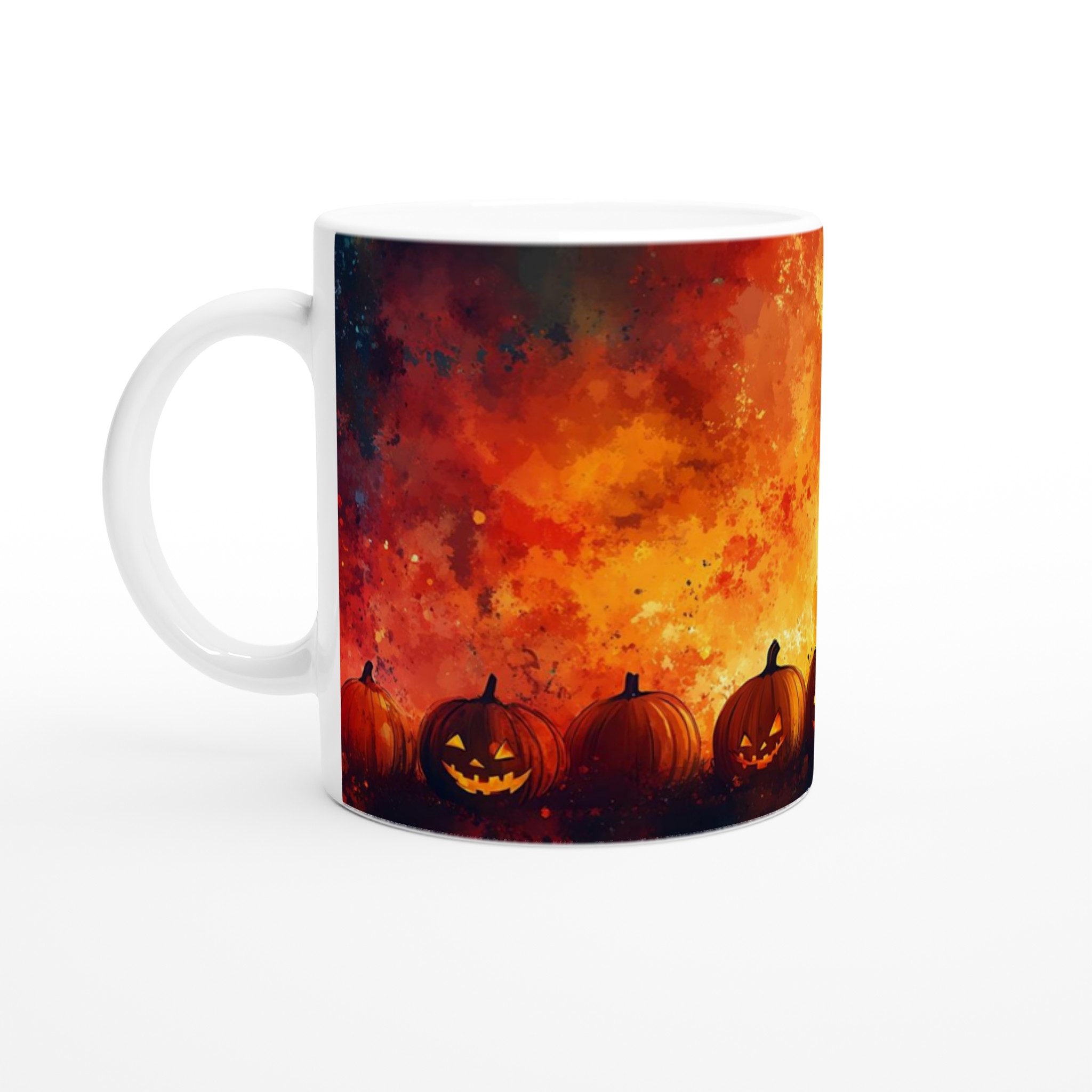 Magisk Halloween-Mugg - Dansande Silhuett & Pumpalyktor i Akvarell – Välj bland 7 Färger! 1 9210f9cd-26f4-4f63-86d7-3d574f395236