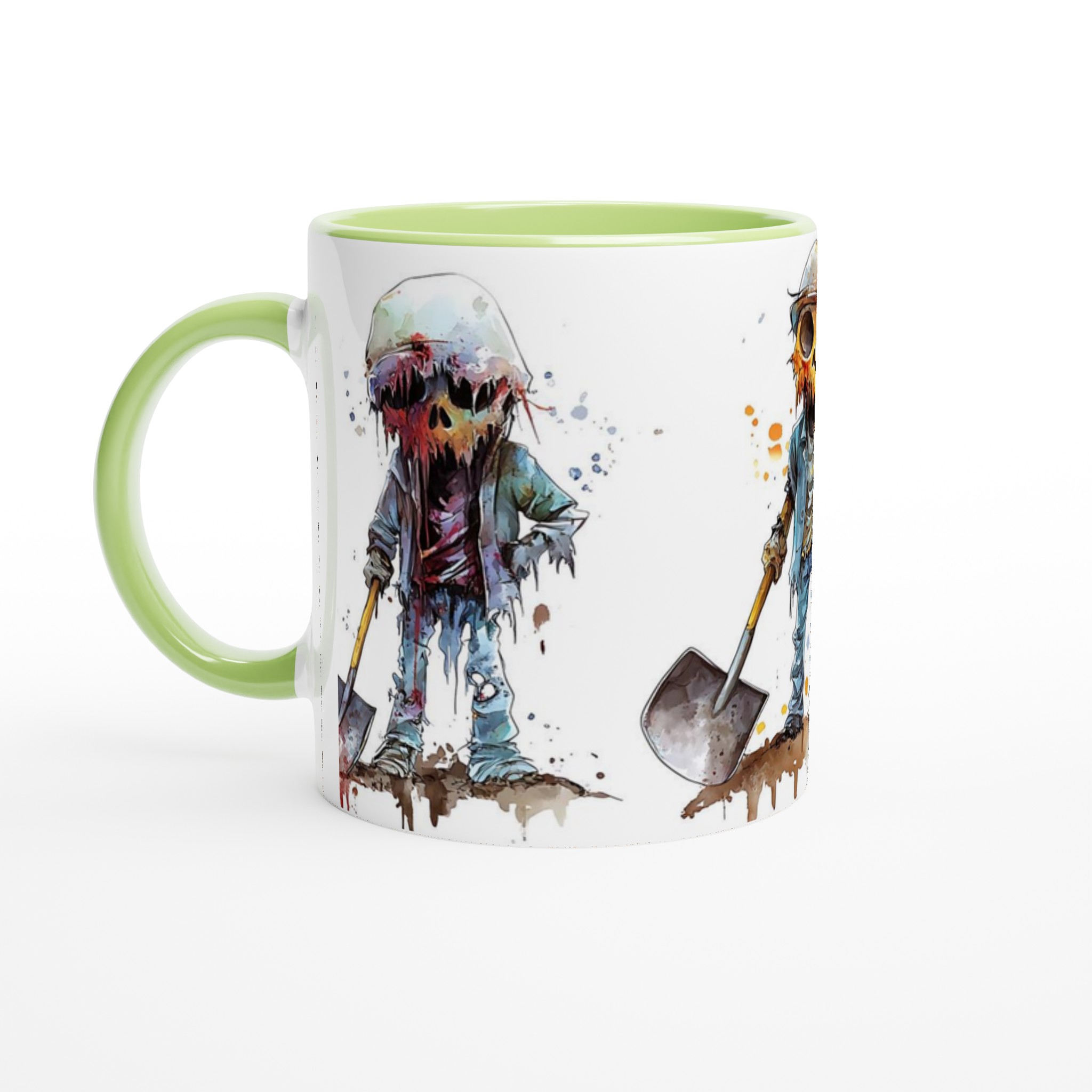 Unika Zombie Diggers Keramikmugg - Skrämmande Charm & Vattenfärgsstil i Flera Färger 7 92480328-0de4-4148-a7ff-d2af072fa5b8