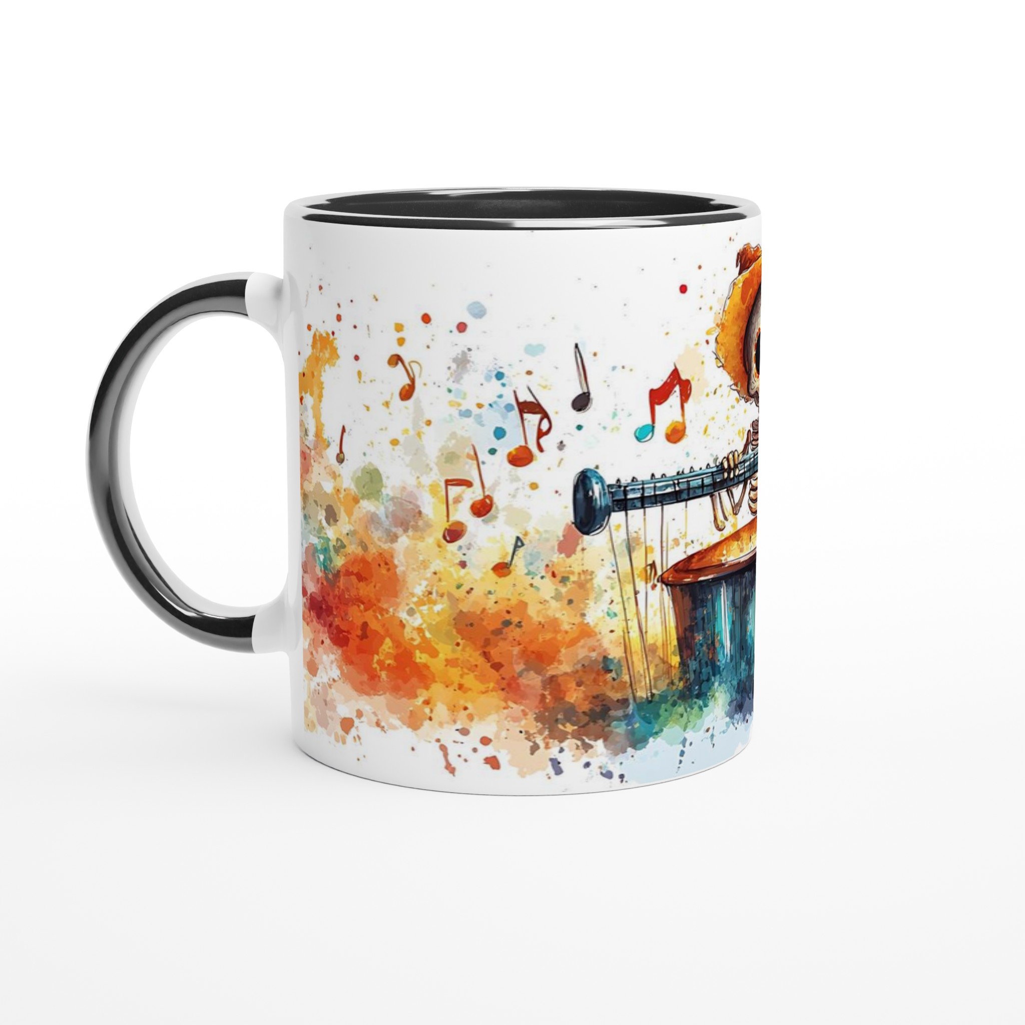 Fiesta Skelett & Akvarell Mugg - 11oz Keramik för Kaffe, Te & Glädje i Valfri Färg! 4 926d9b30-e6fa-461e-b032-253a9166789c