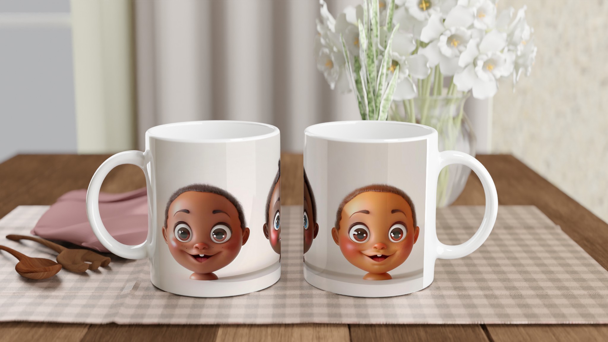 Charmiga Barndesign Keramikmugg - En lekfull touch för din dryck, välj din favoritfärg! 10 9270a2ae-aa9a-4386-8a52-61a9e82b0c94
