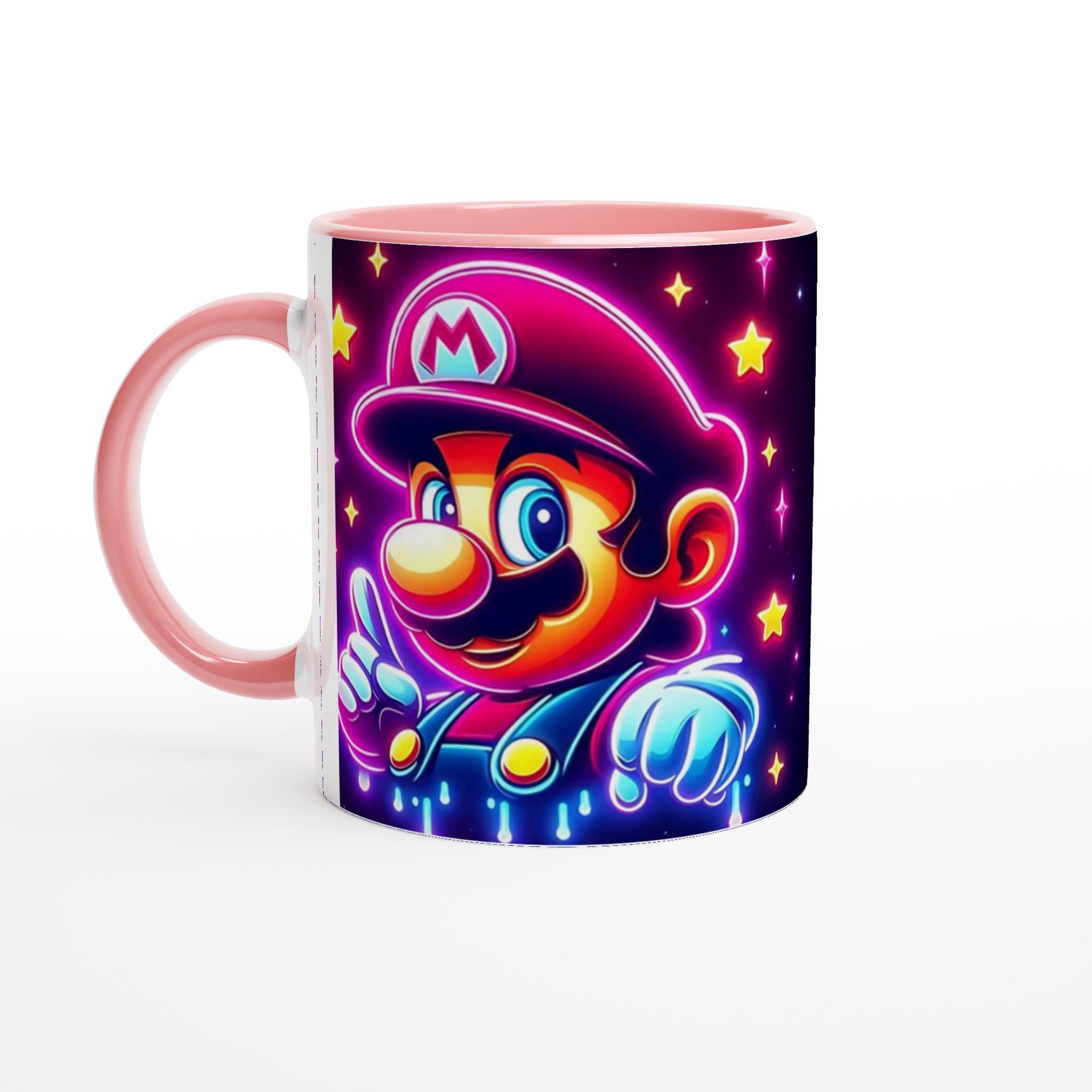 Livfull Vit 11oz Keramisk Mugg med Neon Mario-motiv i Sju Färgstarka Nyanser 6 9273f769-1d88-47f3-a4db-4b2d98ba19e8