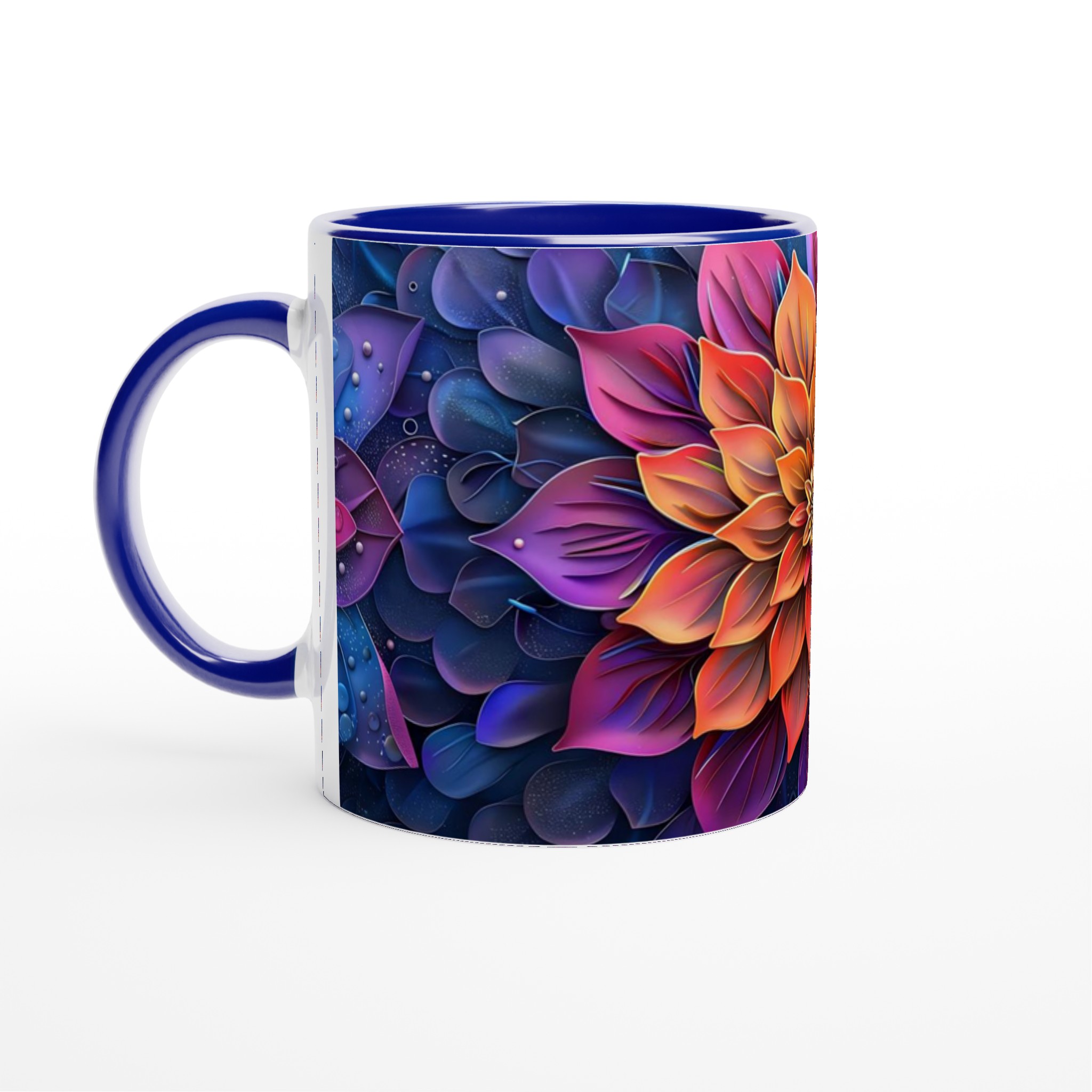 Abstrakt Mandala Blommig Keramikmugg – Vibrerande Färgstark 11oz Kaffemugg 2 9287bf86-0ed0-4901-81a2-1ca2228fda16