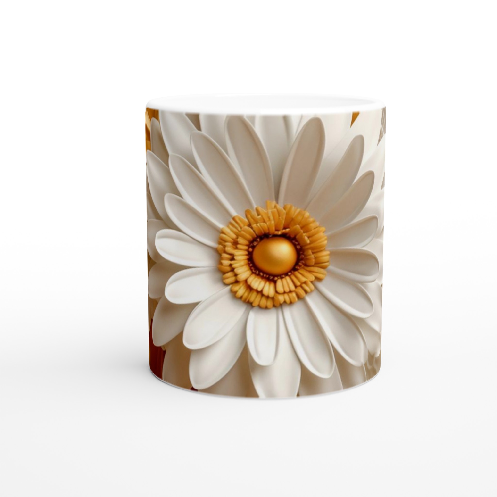 Elegant Vit 11oz Keramisk Mugg med Gyllene Blommotiv – Välj Din Favoritfärg 8 92880e0e-239f-4334-a9fc-1eae2c8c673c