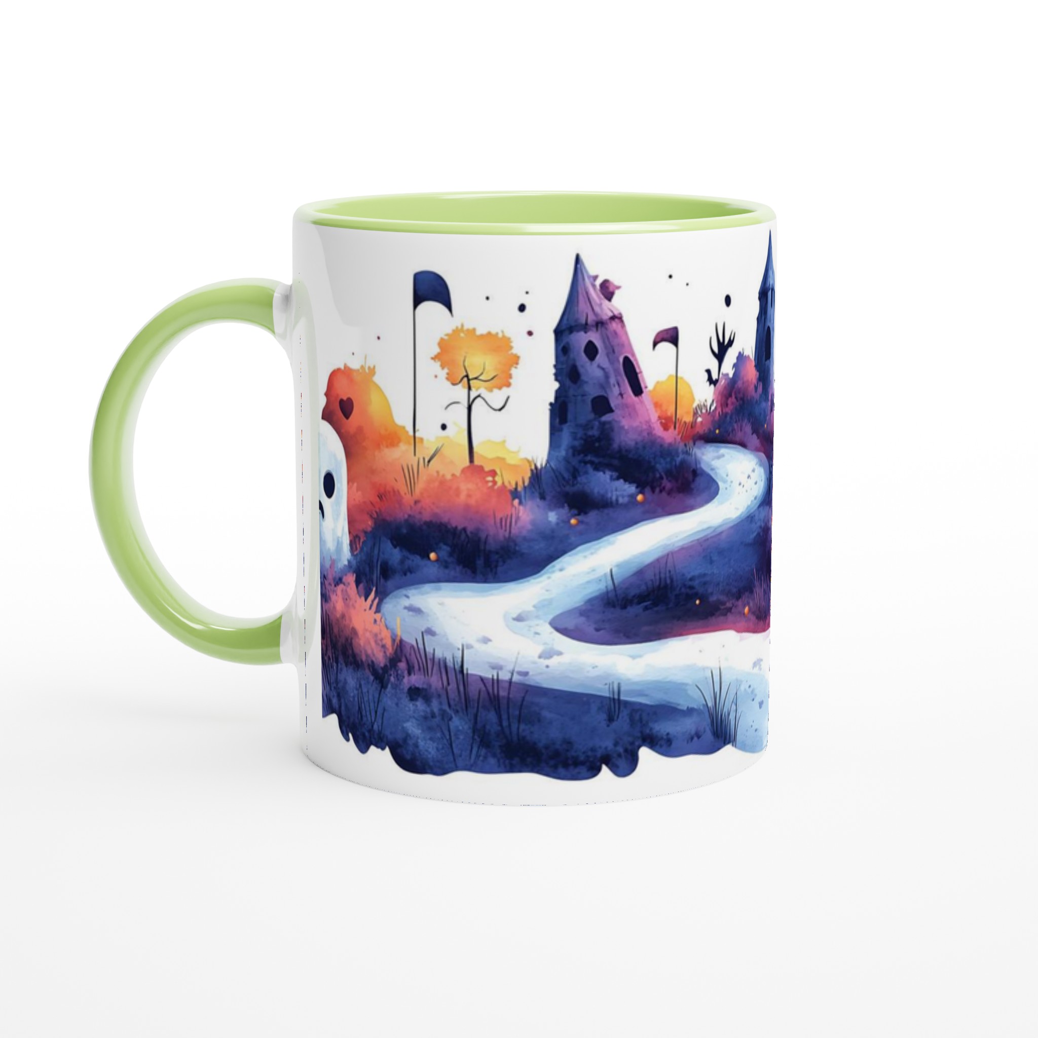 Mystisk Halloweennatt 11oz Keramisk Mugg – Drömlik Akvarell i Dina Favoritfärger 7 92aa69f8-af77-43e8-898e-825917f22c43