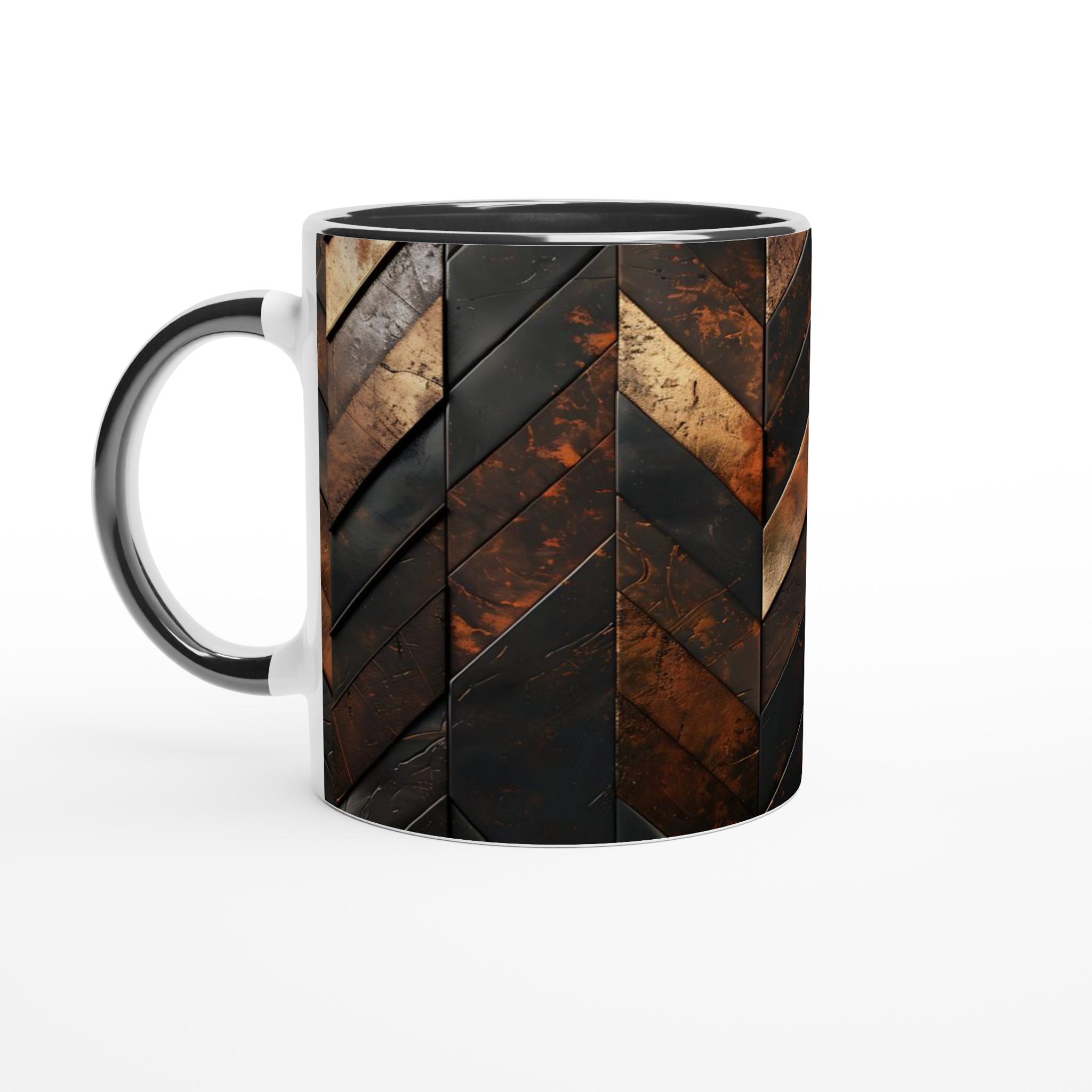 Rustik Chevron 11oz Keramisk Mugg – Elegans i Koppar & Mörkt Trä 4 92b4eca5-8ecd-4ec2-b4b6-2b7d4944b464