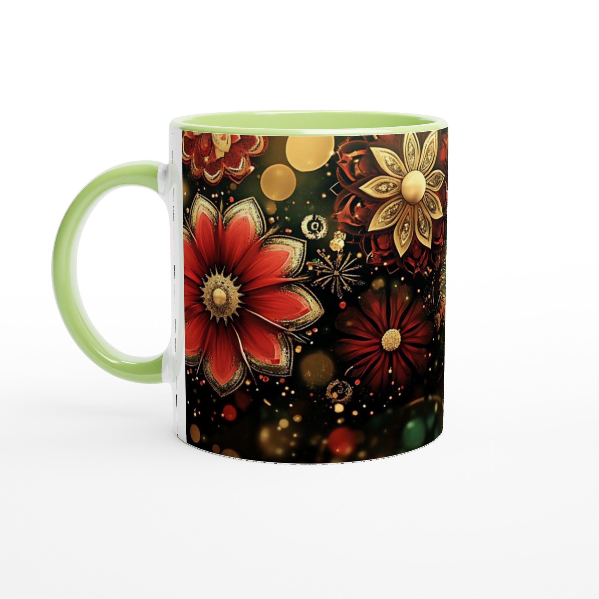 Lyxig Mugg "Förtrollad Blomsterprakt" – 11 oz Keramisk Kaffemugg i Sju Glänsande Färger 7 92d18cc9-9721-4124-9568-b1be3a324104