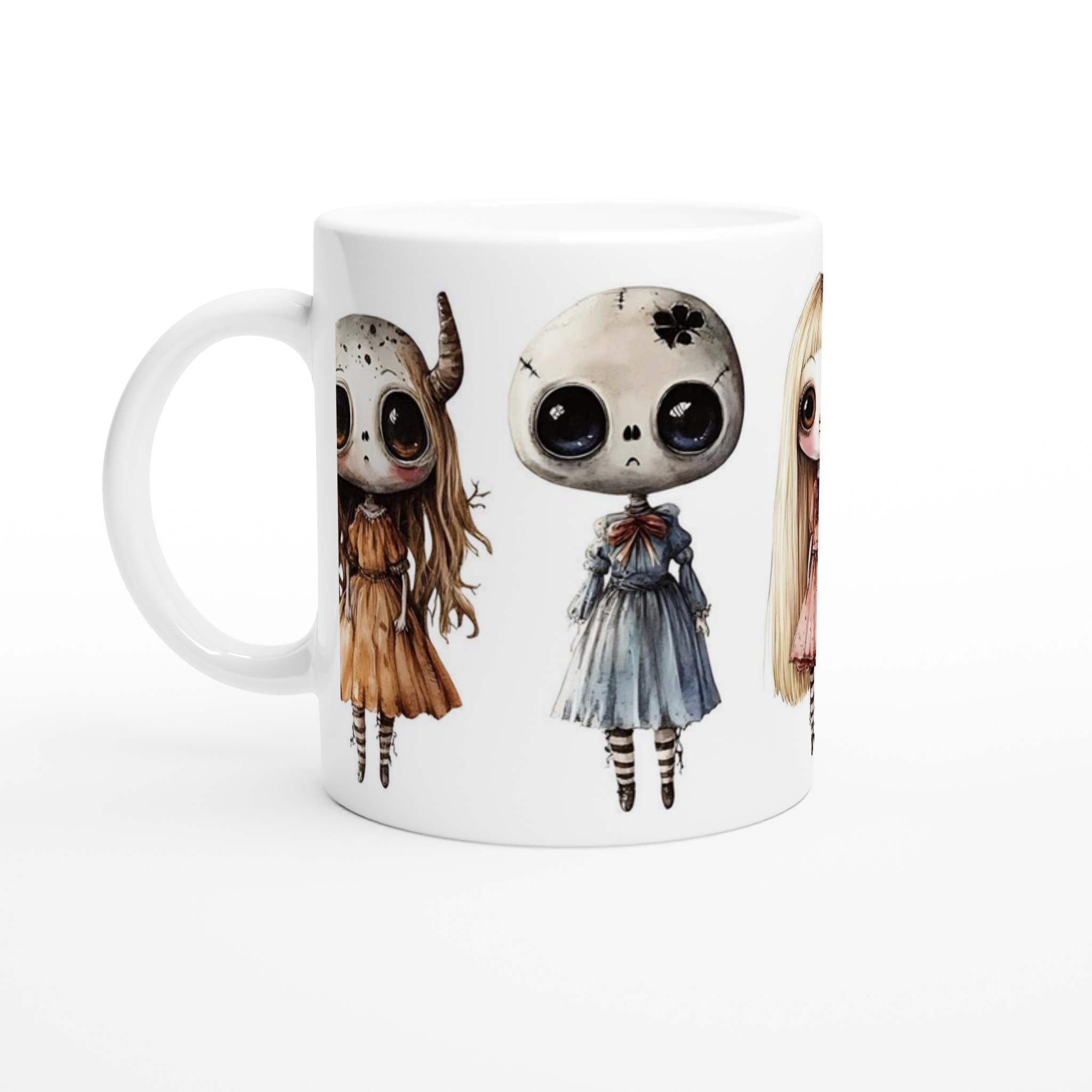 Udda Vänner Keramikmugg - Gotisk Chibi Stil med Stora Ögon. Välj din färg! 1 932611ea-af11-4f82-bef8-3bc6e898c7d9