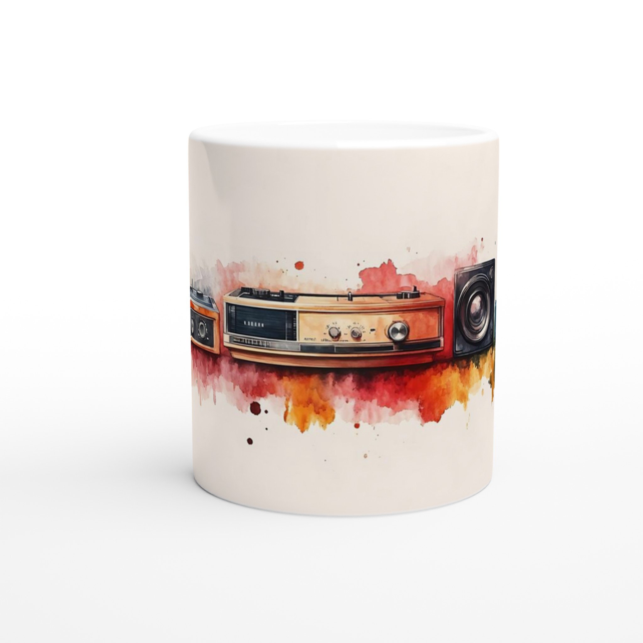Retro Tech Fusion – Akvarell Keramikmugg 11oz: Välj din färg! 8 932ad4cb-fe1d-4780-b303-da81407efead
