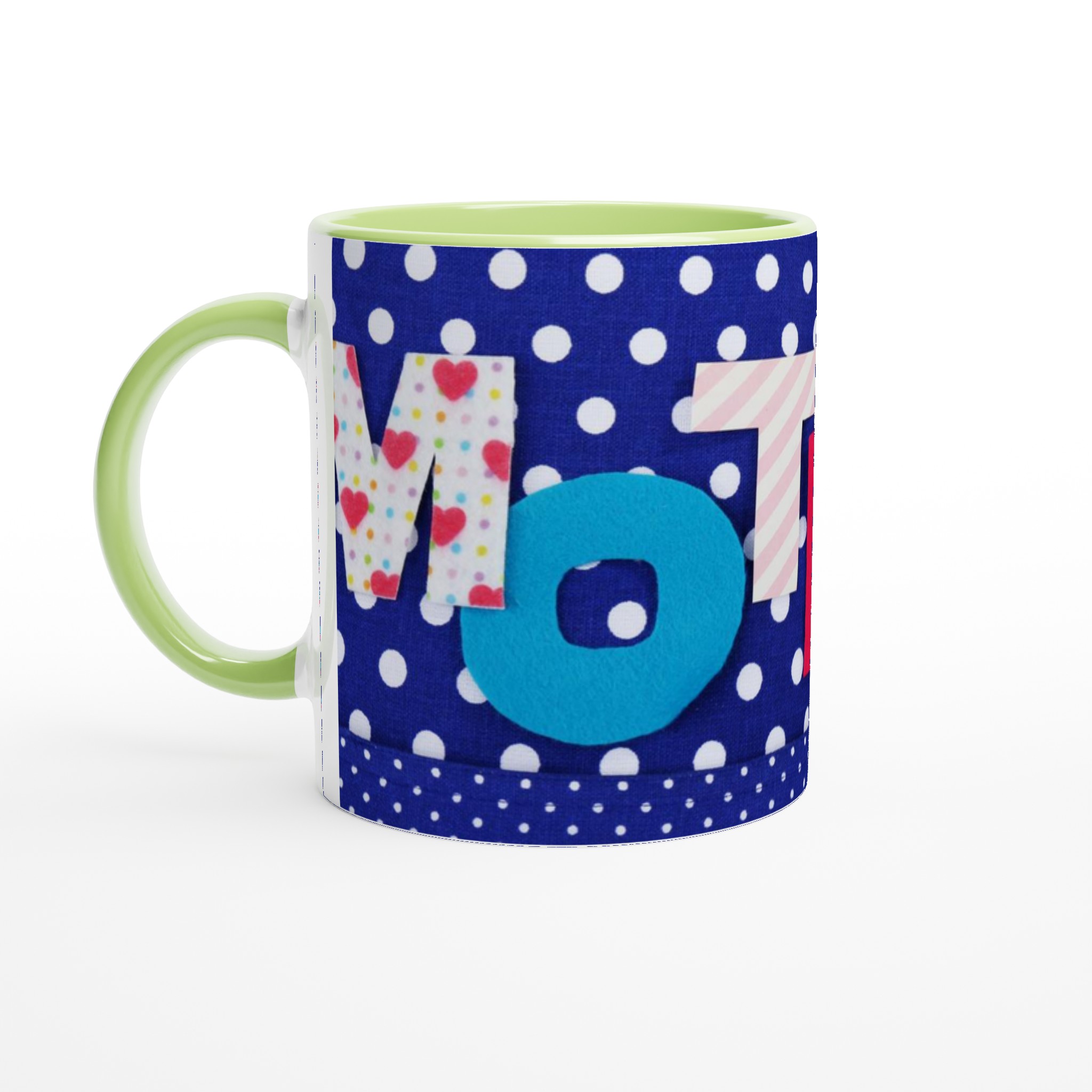 Vit 11oz Keramisk Mugg med Lekfulla Färgglada Bokstäver – Välj bland Sju Stilfulla Kulörer 7 932b9254-7c13-4331-bc7d-c7589ca81ef9