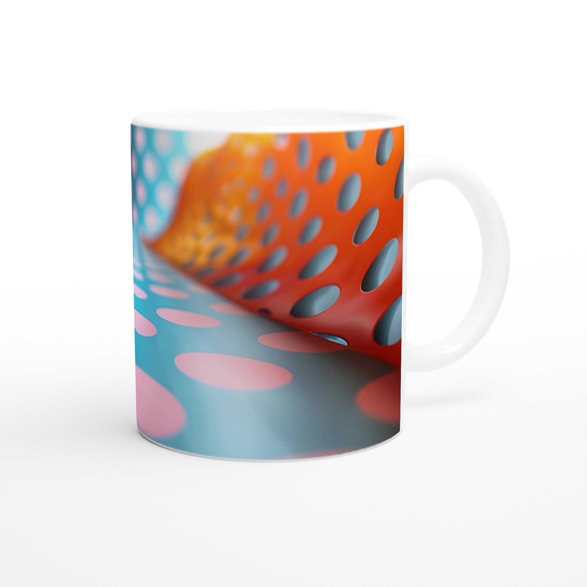 Abstrakt Mugg i Pop Art-stil – 11oz Keramisk Kaffemugg med Lekfulla Prickar, Finns i Flera Klara Färger 9 934a4315-9bd1-4866-951a-38a5cb3f46fd