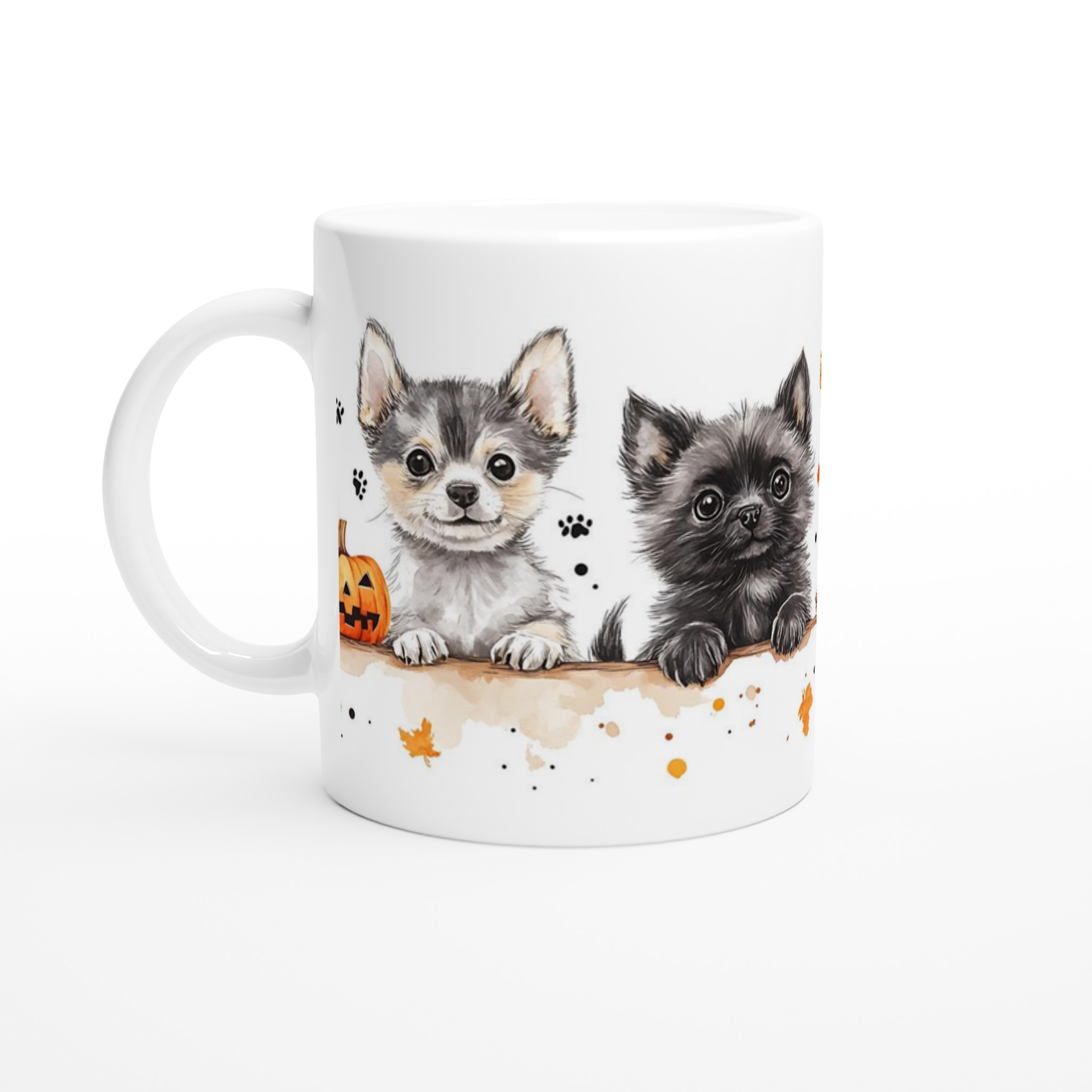 Charmiga Chihuahua-valpar Halloween Mugg – 11 oz keramik i flera färger 1 934dc50f-93f4-477b-8af0-07419ed8c8e6