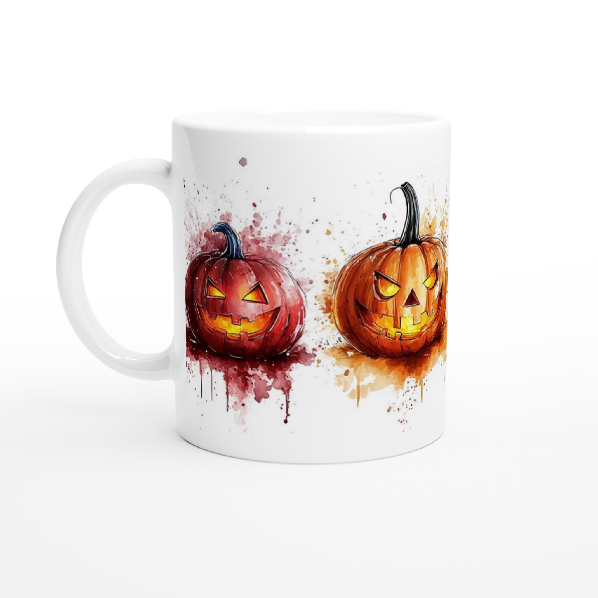 Spooky Pumpkins Akvarell 11oz Keramisk Mugg – Halloween Design i Flera Färger 1 936a1d20-fbbc-4269-9d16-e07a2c5d0604