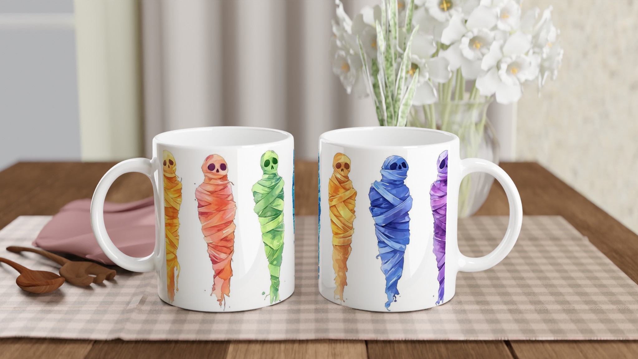 Färgsprakande Mumi-Muggar: 11oz Keramikmugg med Akvarell-Skallar – Välj din unika färg! 11 93727b61-36dc-47b7-847e-42ab2299eecc