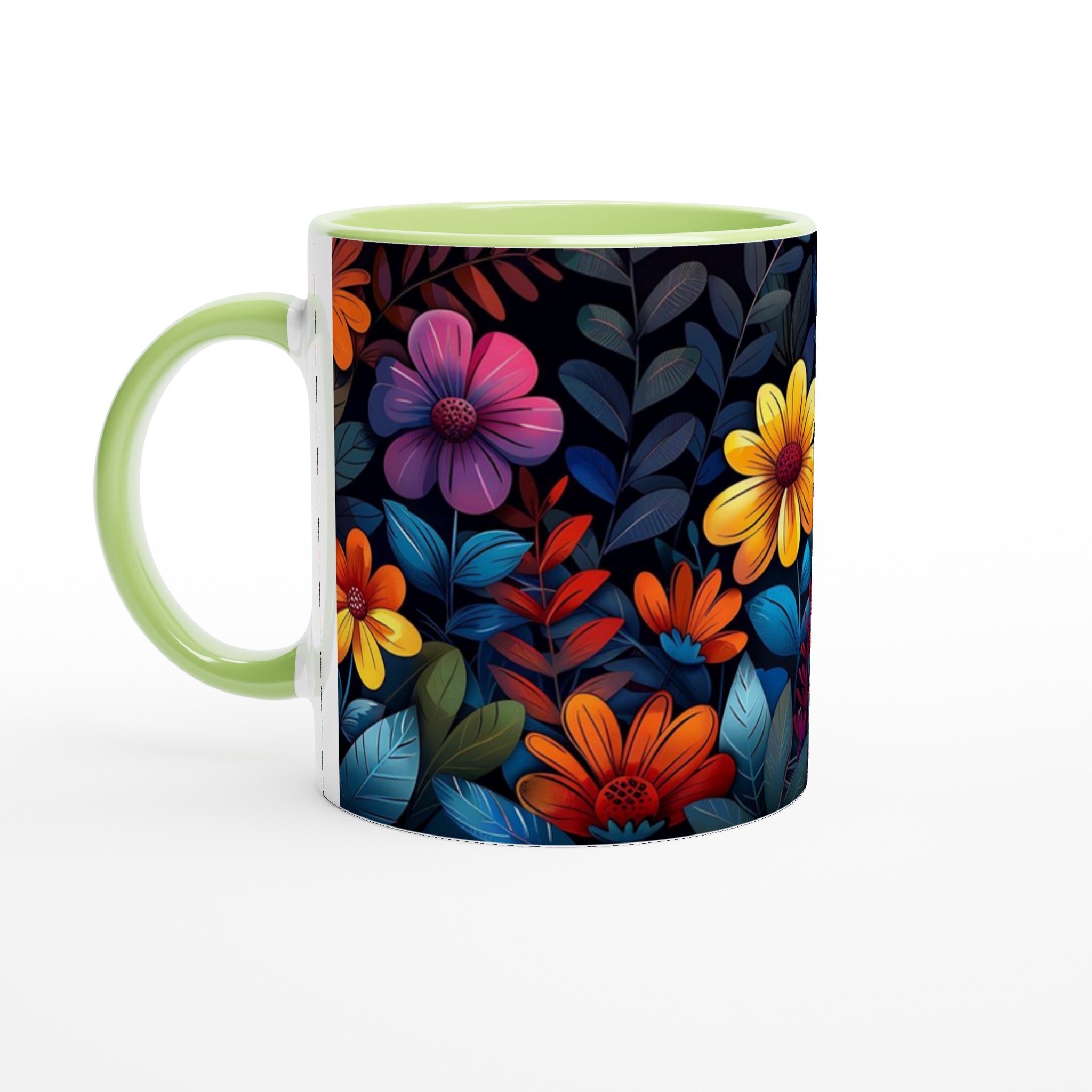 Mugg med Blomsterträdgård: Färgglad Keramikmugg i 7 Nyanser för Kaffe- och Teälskare 7 94038fc0-e540-44ab-a407-01d7929e0e71