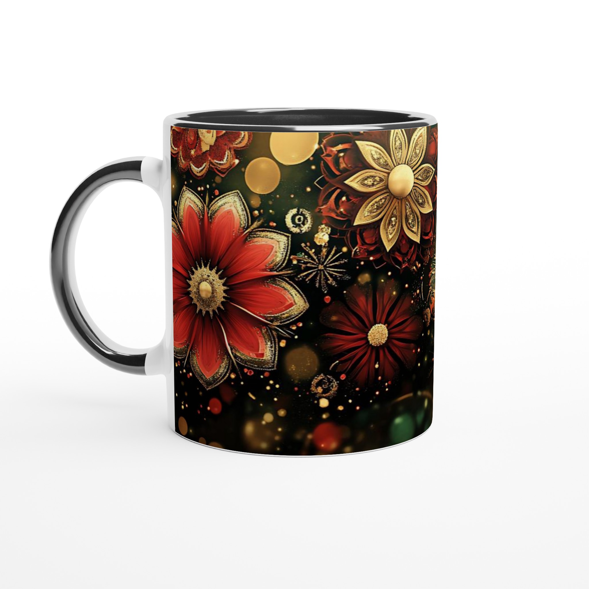 Lyxig Mugg "Förtrollad Blomsterprakt" – 11 oz Keramisk Kaffemugg i Sju Glänsande Färger 4 9412fbda-63f8-42ff-8d88-8a4efa38efc6