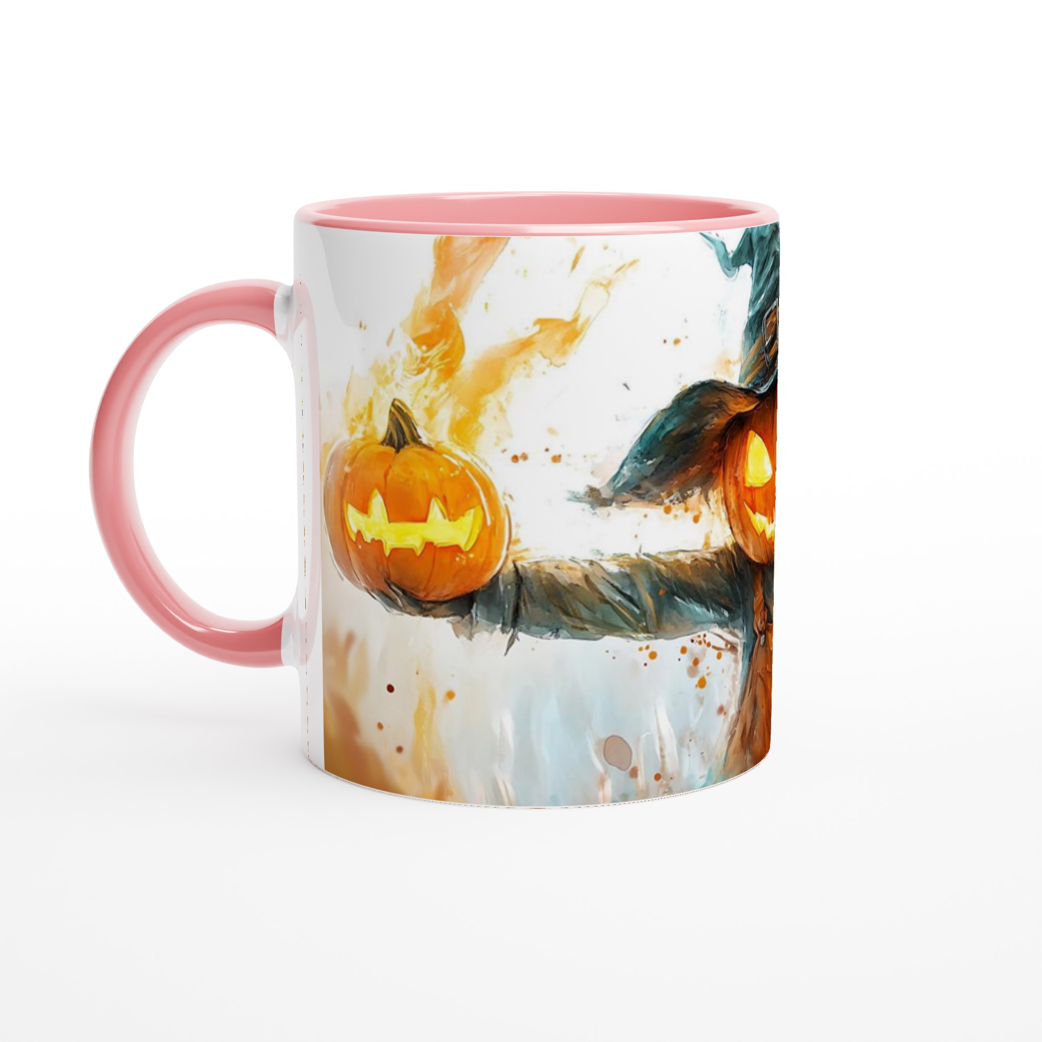 Mystisk Pumpa Skrämsel: Skräckinjagande Halloween Keramikmugg i ditt färgval – 11oz Vit Vit Keramikmugg 6 94198a0d-af74-4e9c-832b-4117cbe26555