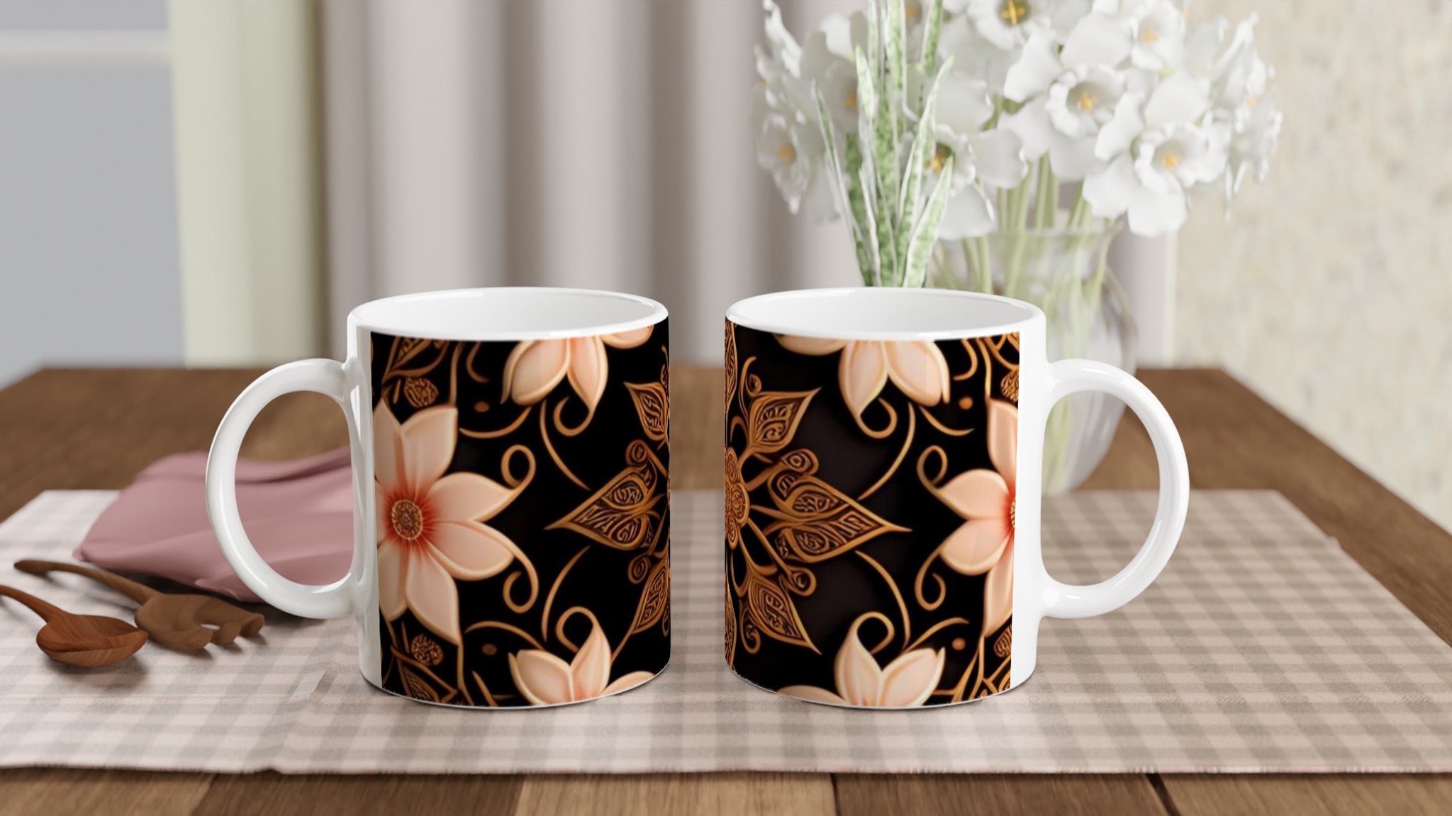 Elegant Floral Mandala 11oz Ceramic Mug – Choose Your Perfect Hue 10 94297c87-8008-4dc8-b9db-68444dfb2ffc