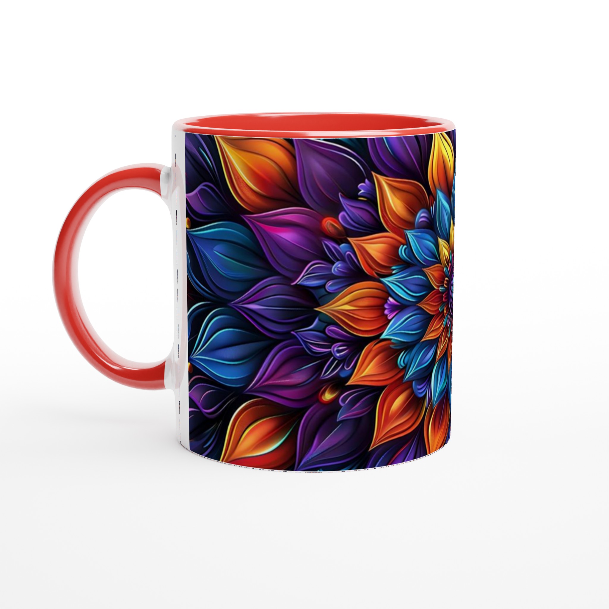 Abstrakt Mandala Konst Mugg – Livfulla Lila och Orange Nyanser – 11oz Keramikmugg 5 945c1ee8-14e1-4fc2-a4b6-648f551c44c9