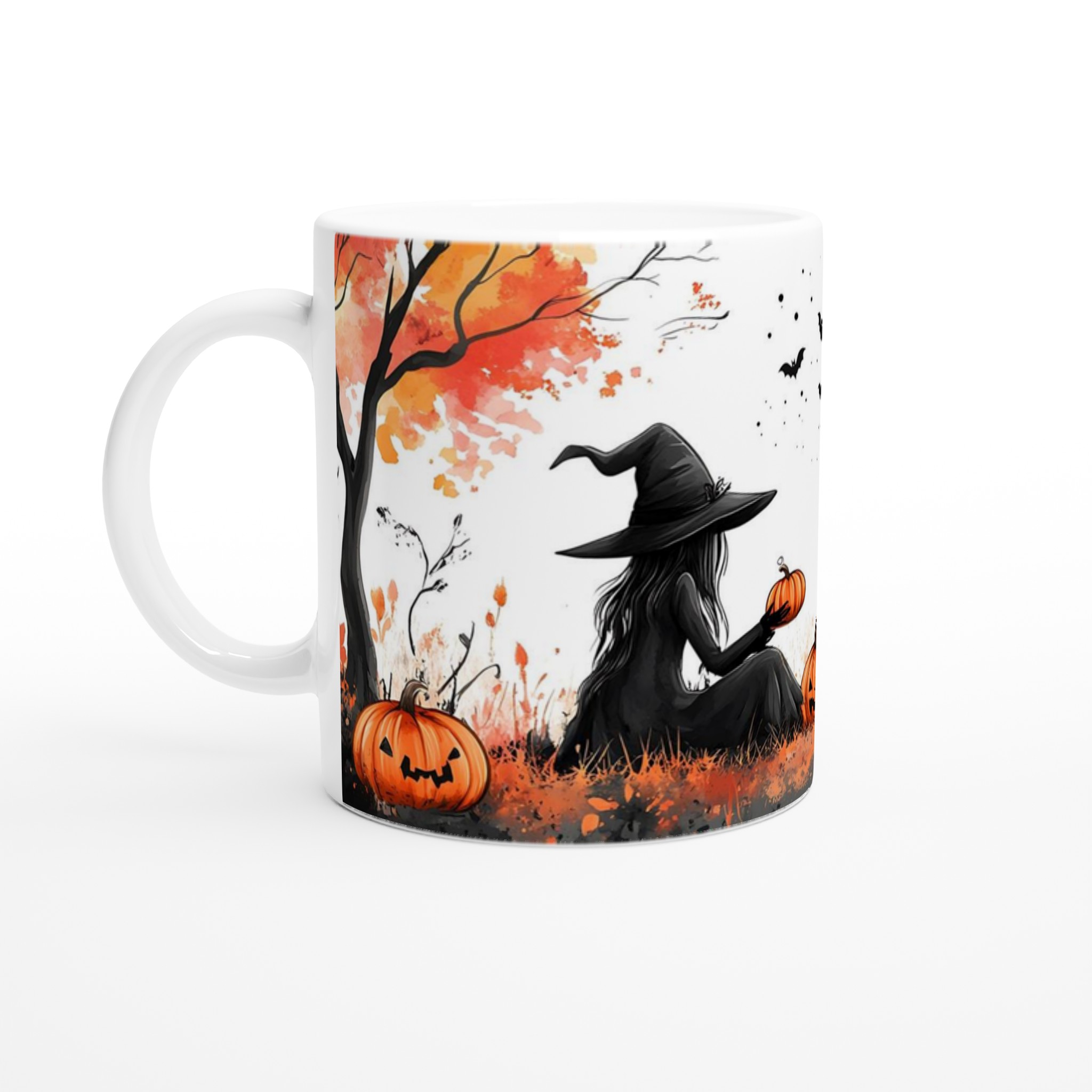 Magisk Halloween Mugg – Spöklik Design med Häxor och Pumpor i Levande Färger 1 94930855-22a4-4985-9c26-54abedc50ed5