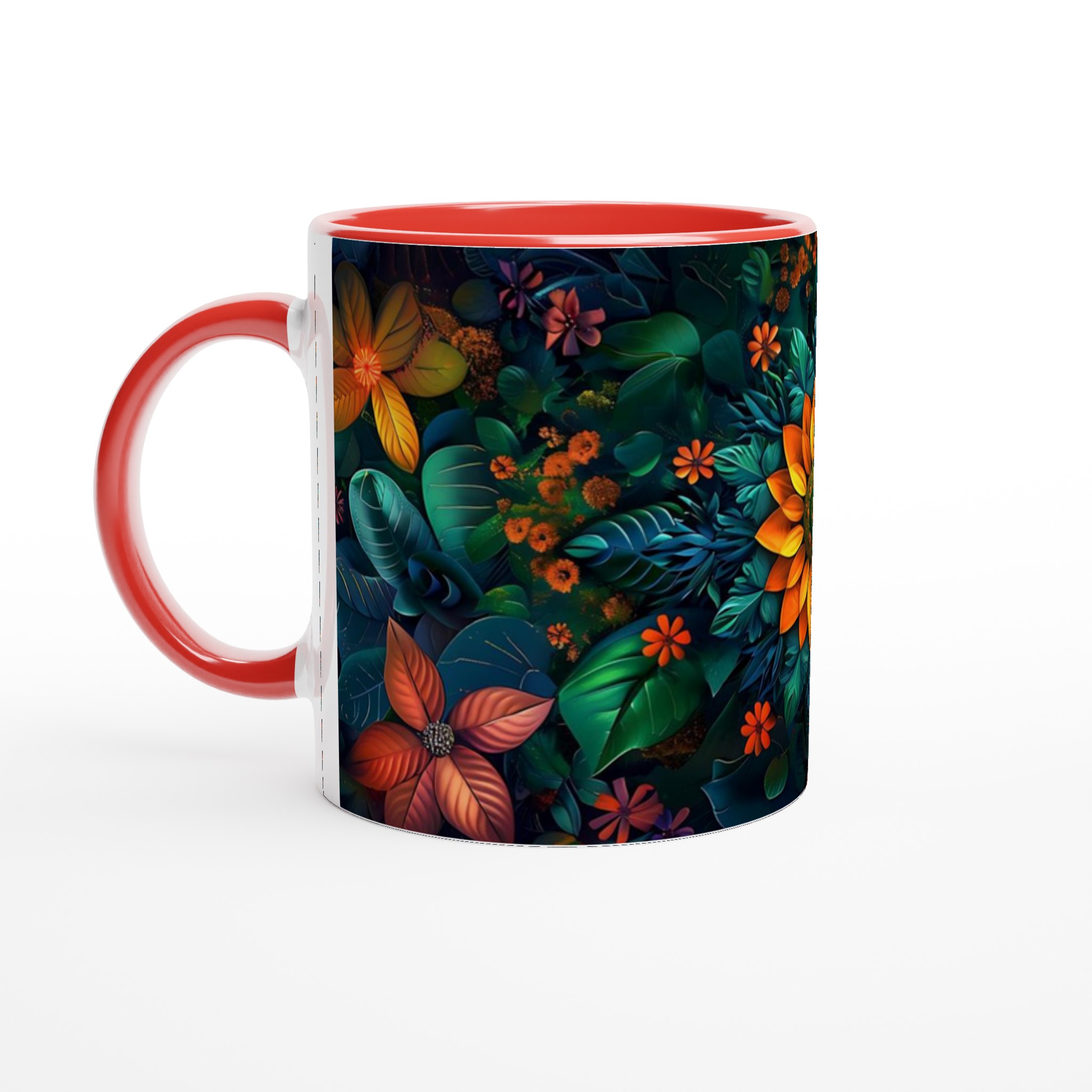Tropisk Bliss Keramisk Mugg – Konstnärlig Blomsterdesign i 7 levande färger 5 94b7becd-74d9-450b-b1ab-8b6f424313ee