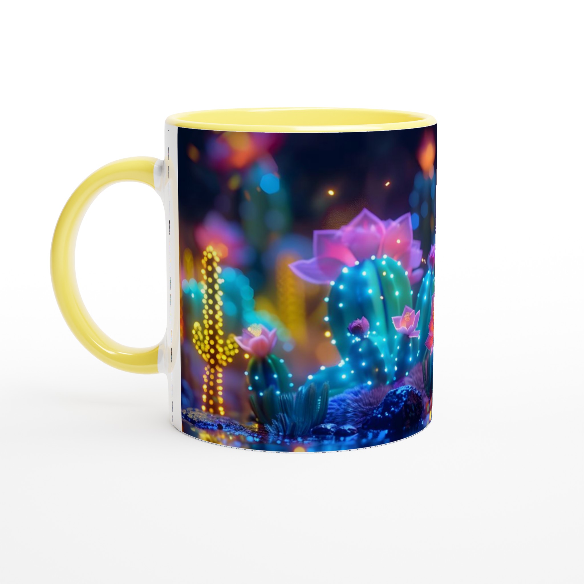 Magisk Nattkaktus 11oz Keramisk Mugg – Drömsk Kaffestund med Lysande Färger 3 94e7e865-6a8f-4350-9127-8894e976a653