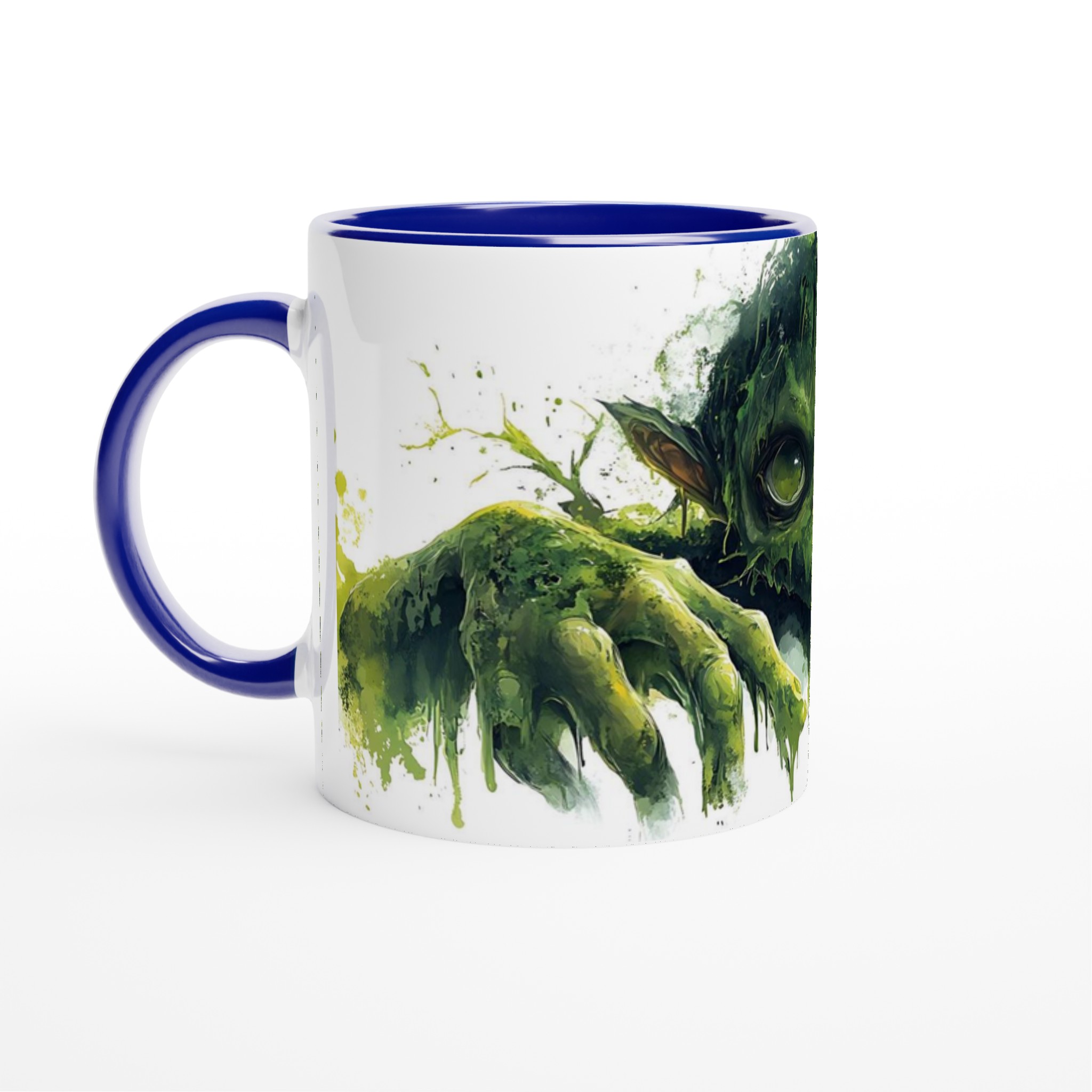 Mysterisk Grön Varelse Mugg - Unik Keramisk Mugg med Akvarell Yoda-inspirerad Design, Välj din färg! 2 9513f0b5-0e9d-405c-b627-1b4fa02273a5