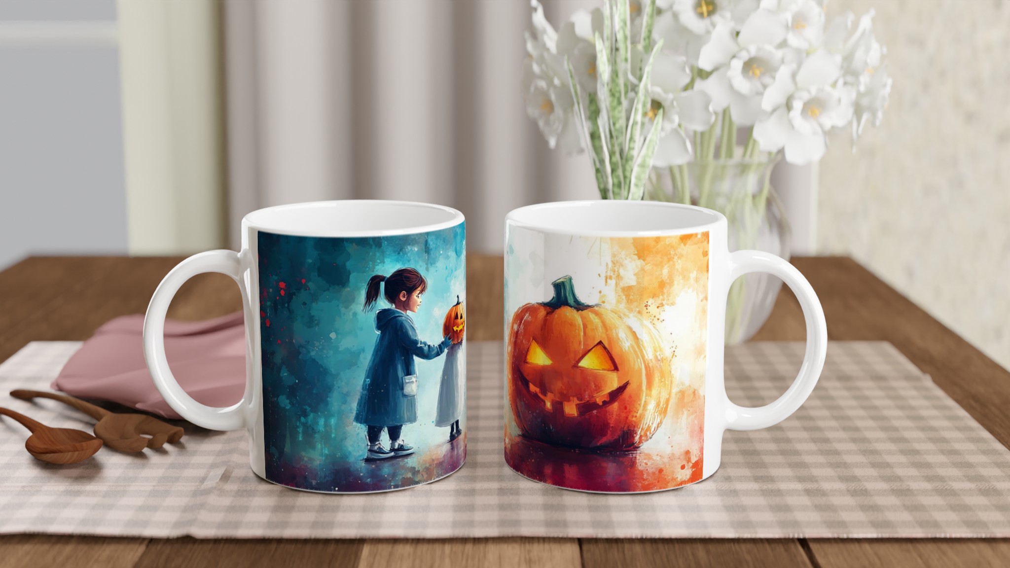 Magisk Halloween-mugg: Barn & Ljuslyktor – 11oz keramik för mysiga stunder 10 951739d7-e036-40b5-bbd4-8c1d332ecd3d