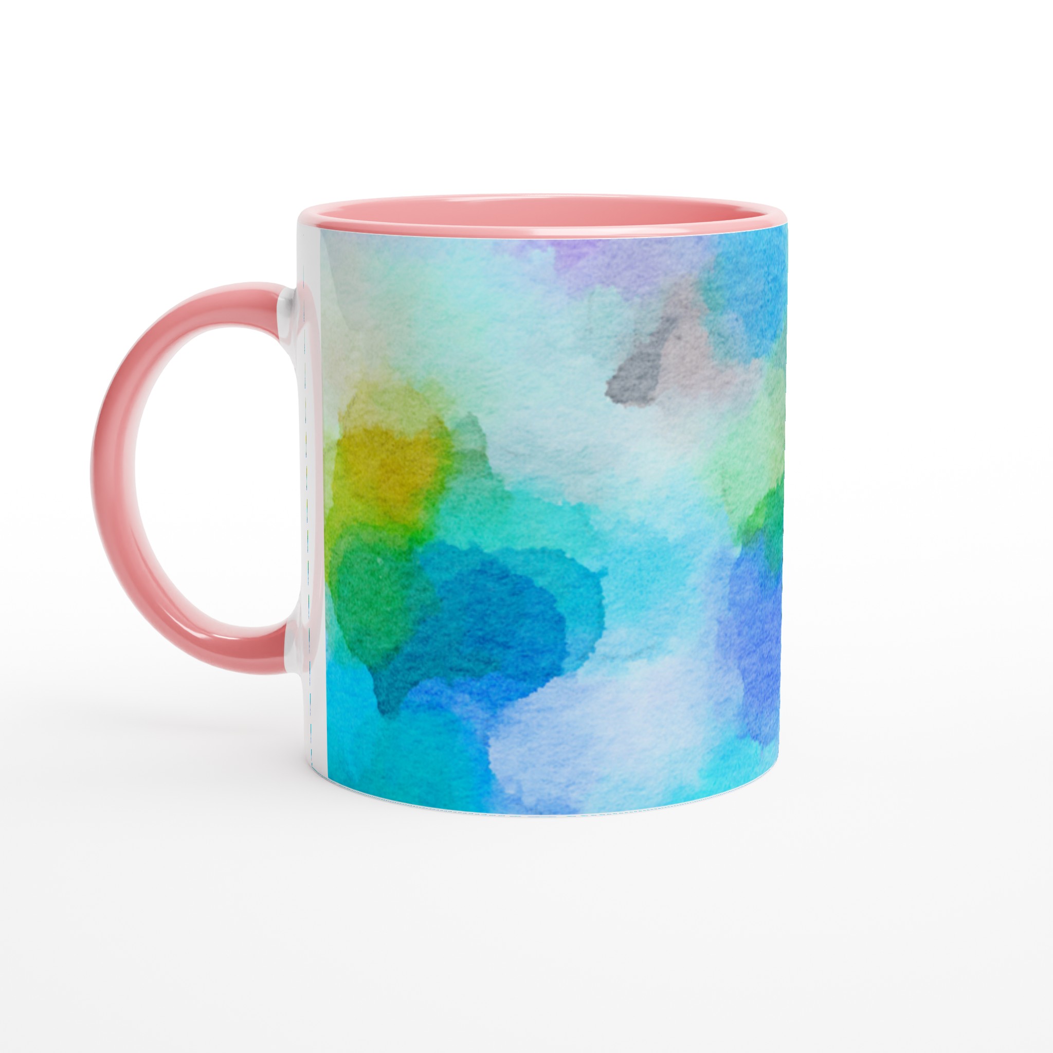 Vit 11oz keramisk mugg med akvarellinspirerad design i flera färgstarka nyanser 6 952a169a-6782-40b1-bd30-79e7ab254fc1