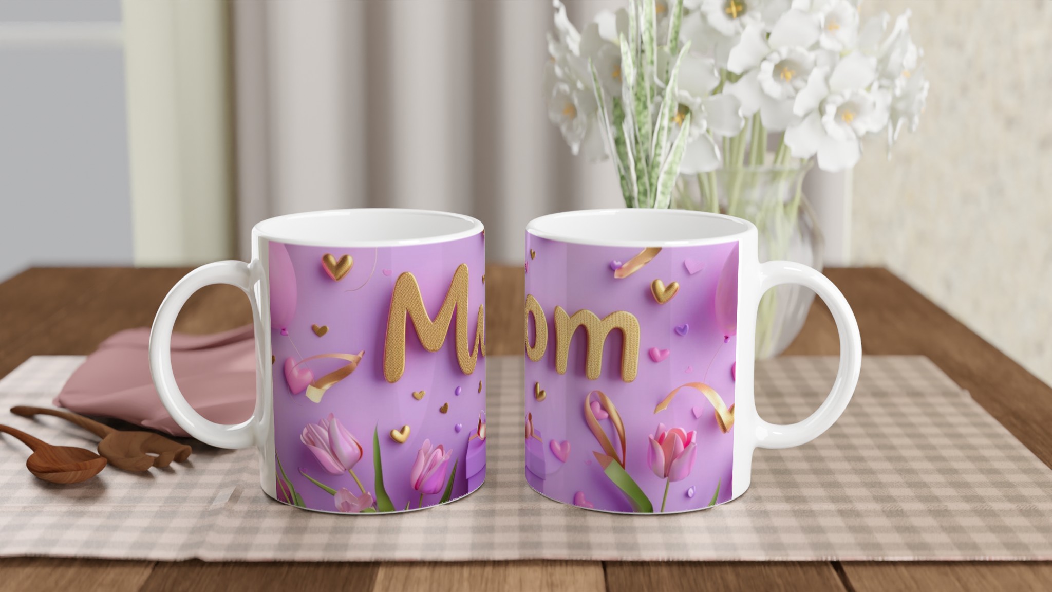 Elegant Vit 11oz Keramisk Mugg – Perfekt Present för Mamma i Sju Färgstarka Toner 10 95386d9e-1517-4654-bfc8-3a17a1753b5a