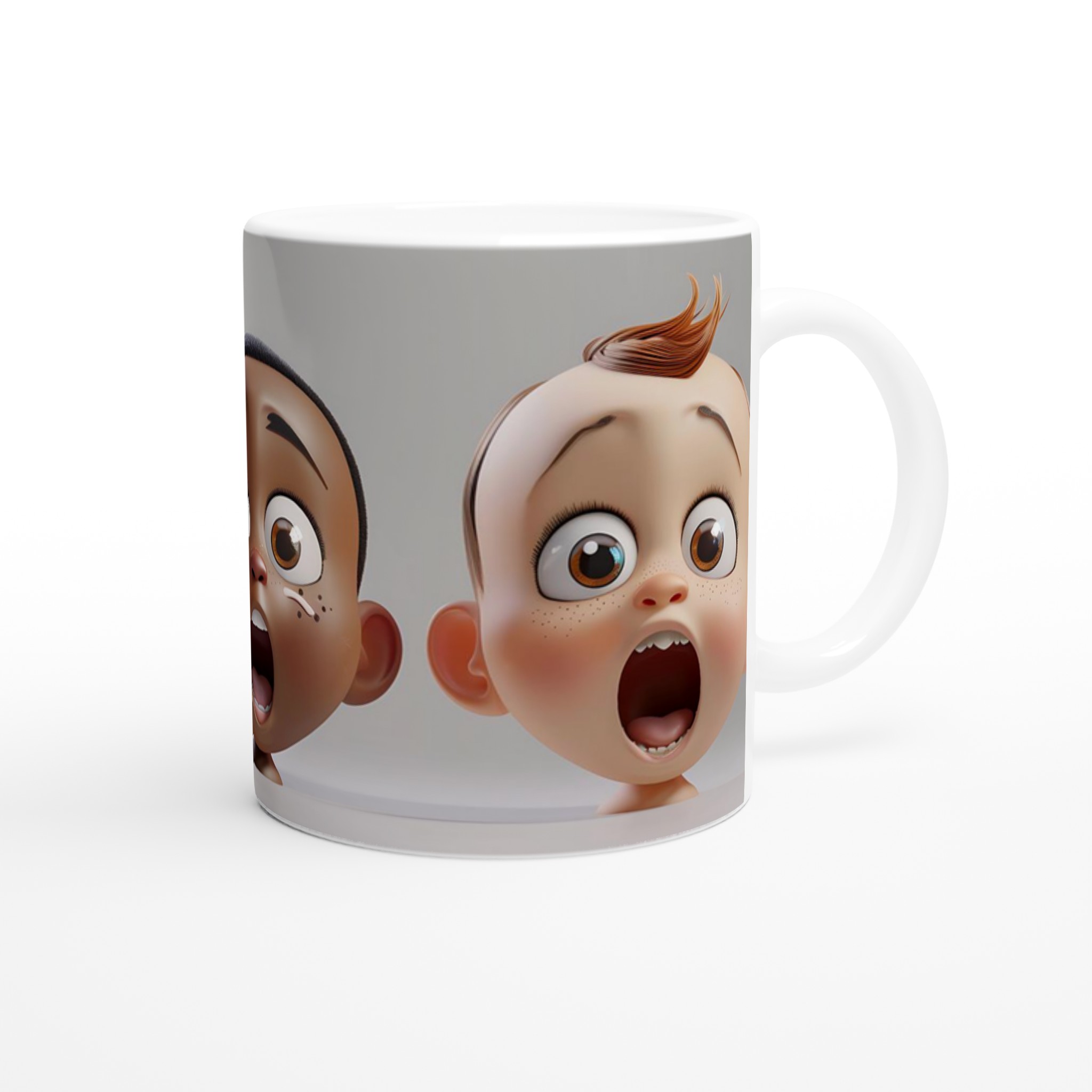 Förvånade Ansikten – Keramisk Mugg 11oz: Uttrycksfull Design för Kaffeälskare i Valfri Färg! 9 9558c64e-b309-430c-ad4a-3567f945c633
