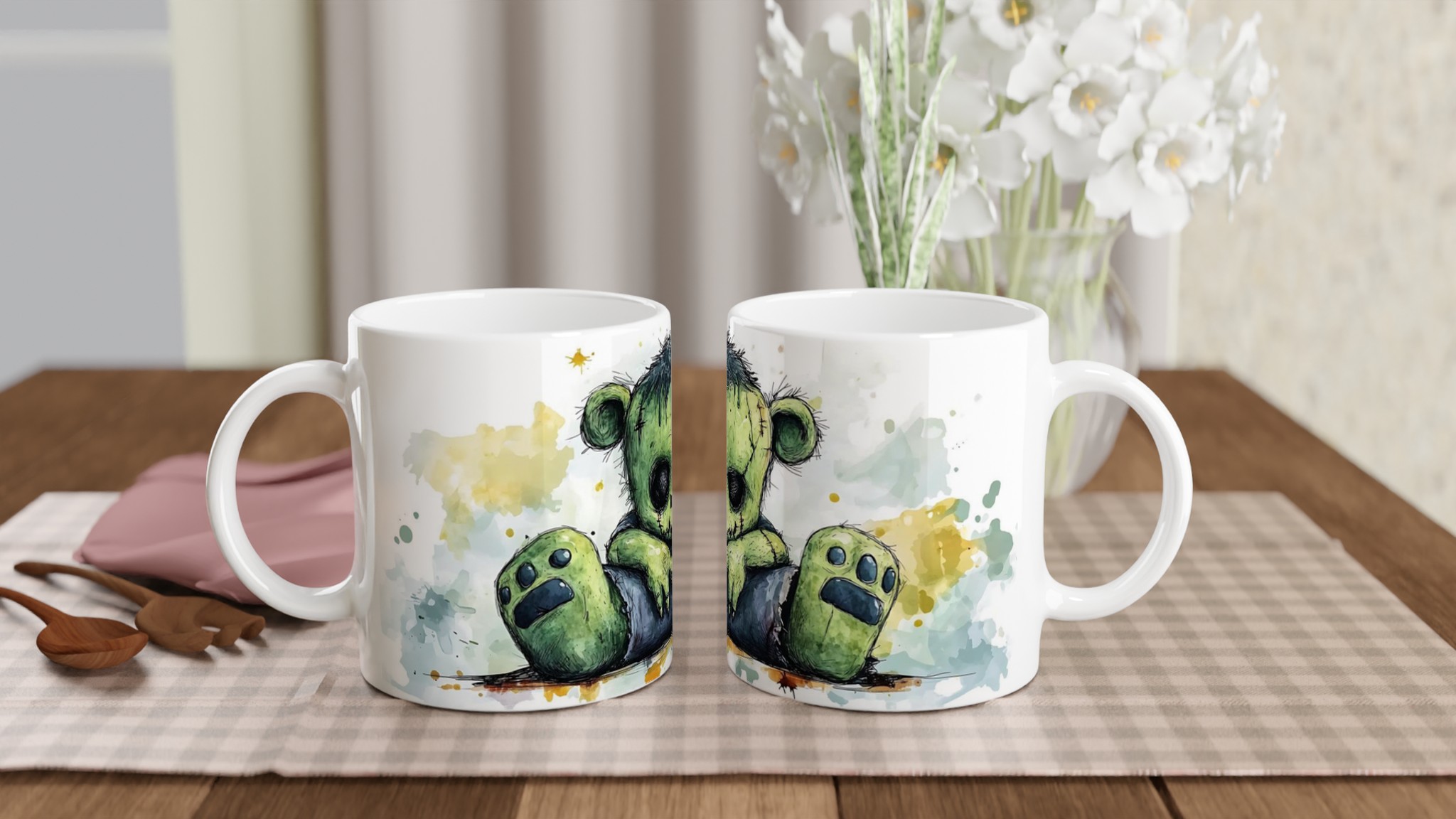 Frankenstein Nalle Keramikmugg - Skrämmande Söt 11oz Kaffemugg i Ditt Val av Färg 10 959af79d-a05a-46d4-8514-8de81f5d09c8