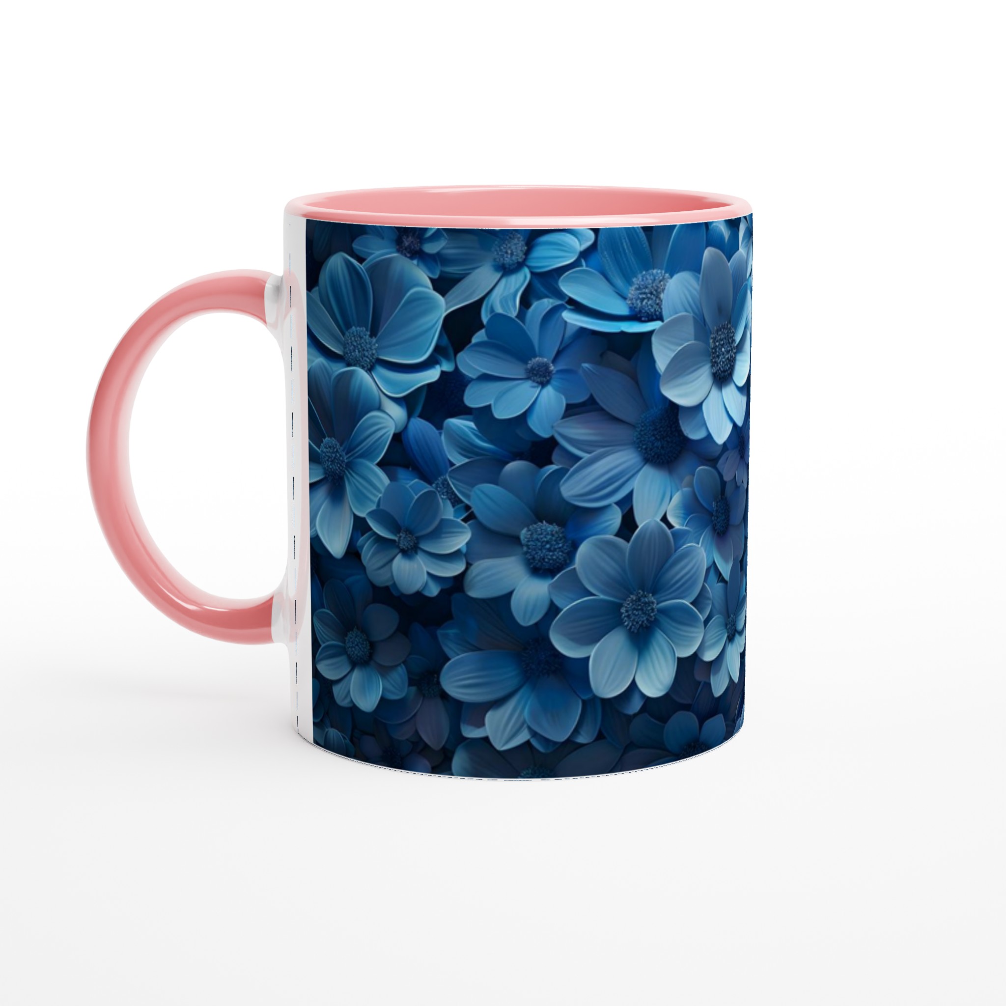 Blå Blomsterdröm 11oz Keramisk Mugg – Personlig Design i Livfulla Färger 6 959f6964-d289-4d42-865a-218c60f70548