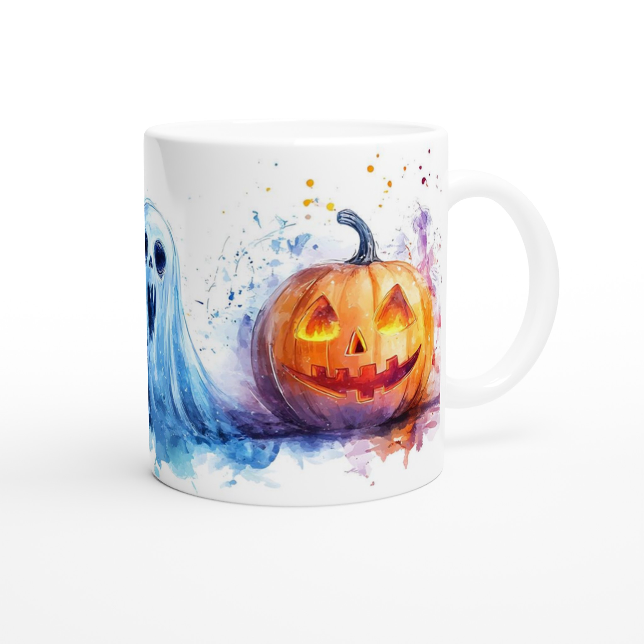 Spooky Watercolor Halloween Mugg - Pumpa & Spöke - Välj din favoritfärg 9 95e175d8-3ac9-4d0b-be96-9d95833c41ae