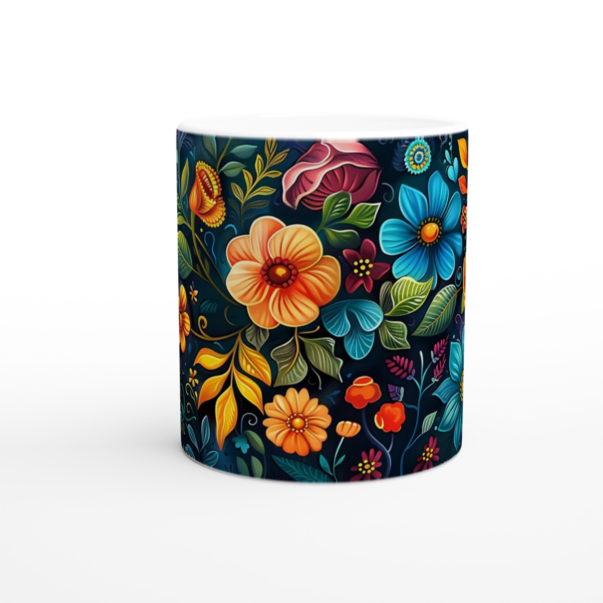 Blomstrande Keramikmugg: Välj din Favoritfärg – 11 oz Premium Kaffemugg 8 96233b3a-30d5-4c78-8636-708a33962a5a