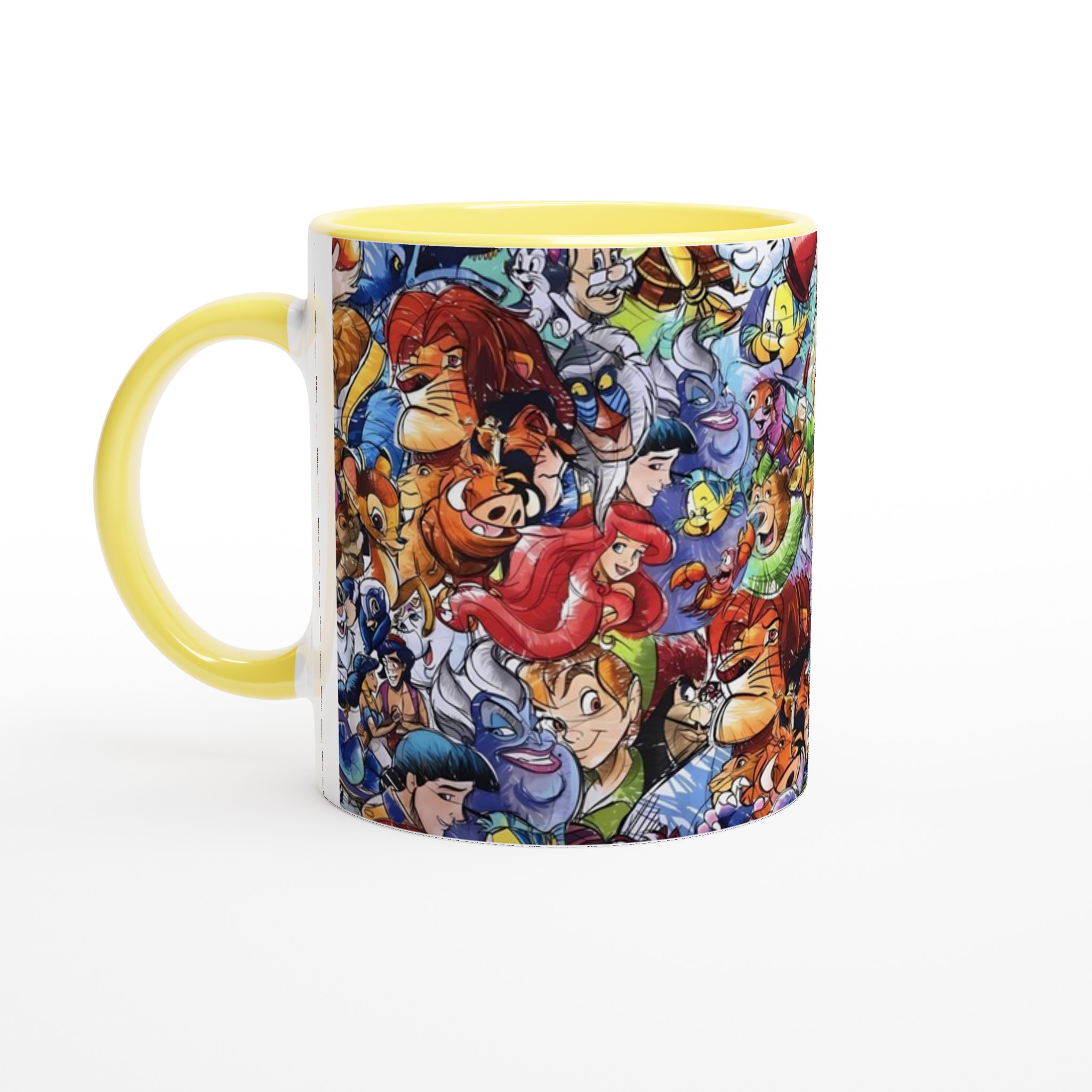 Vit 11oz keramisk mugg med färgstark, ikonisk Disney-karaktärsgalaxi – välj din perfekta färg! 3 96234597-d0e4-4e65-b5da-65fdb7c1b8ba