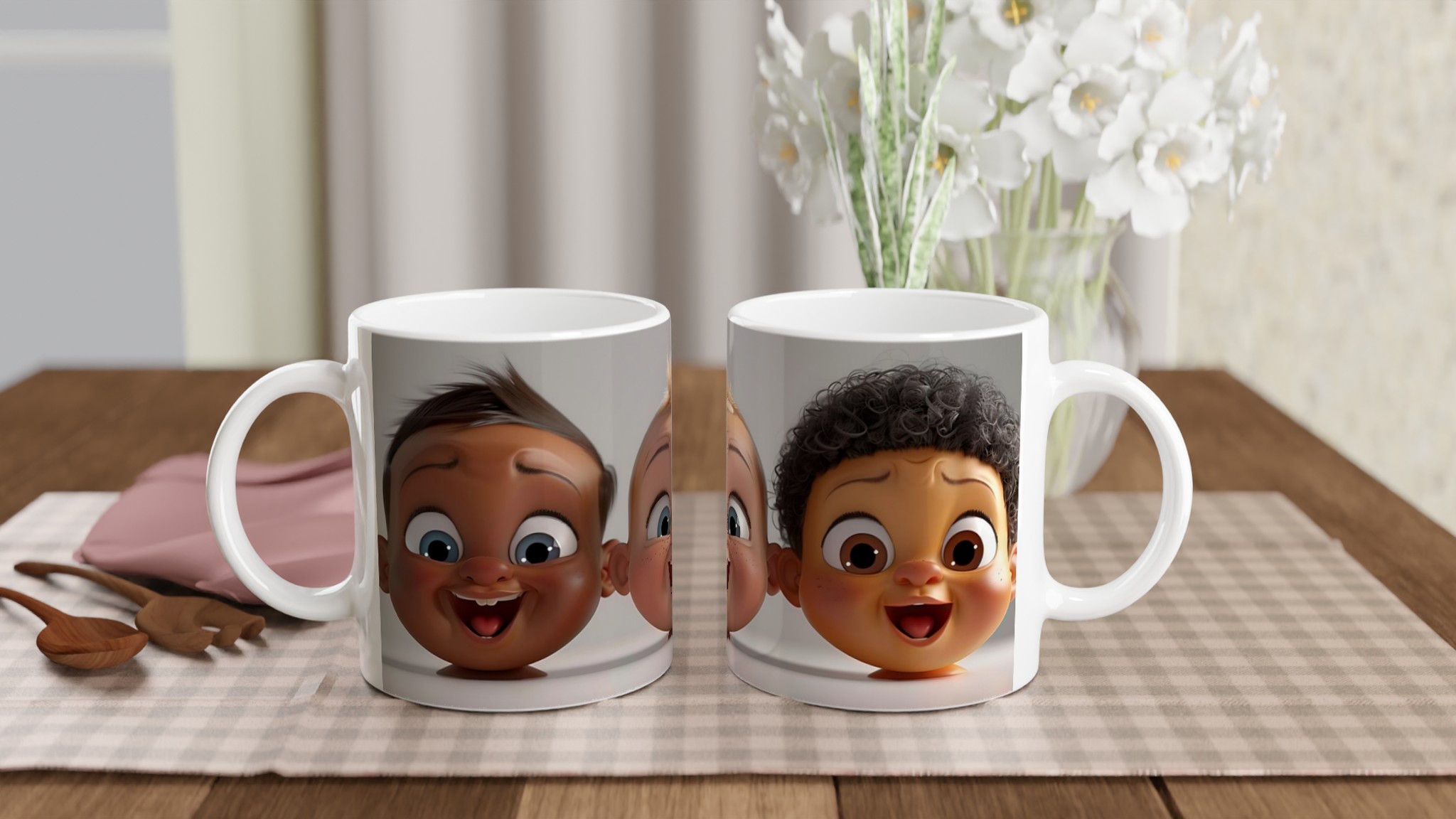 Söta Babyansikten Keramikmugg – Glada Karaktärer för Kaffet. Välj bland 7 Färgstarka Nyanser! 10 966948a9-3930-48f1-979d-3012a5212755