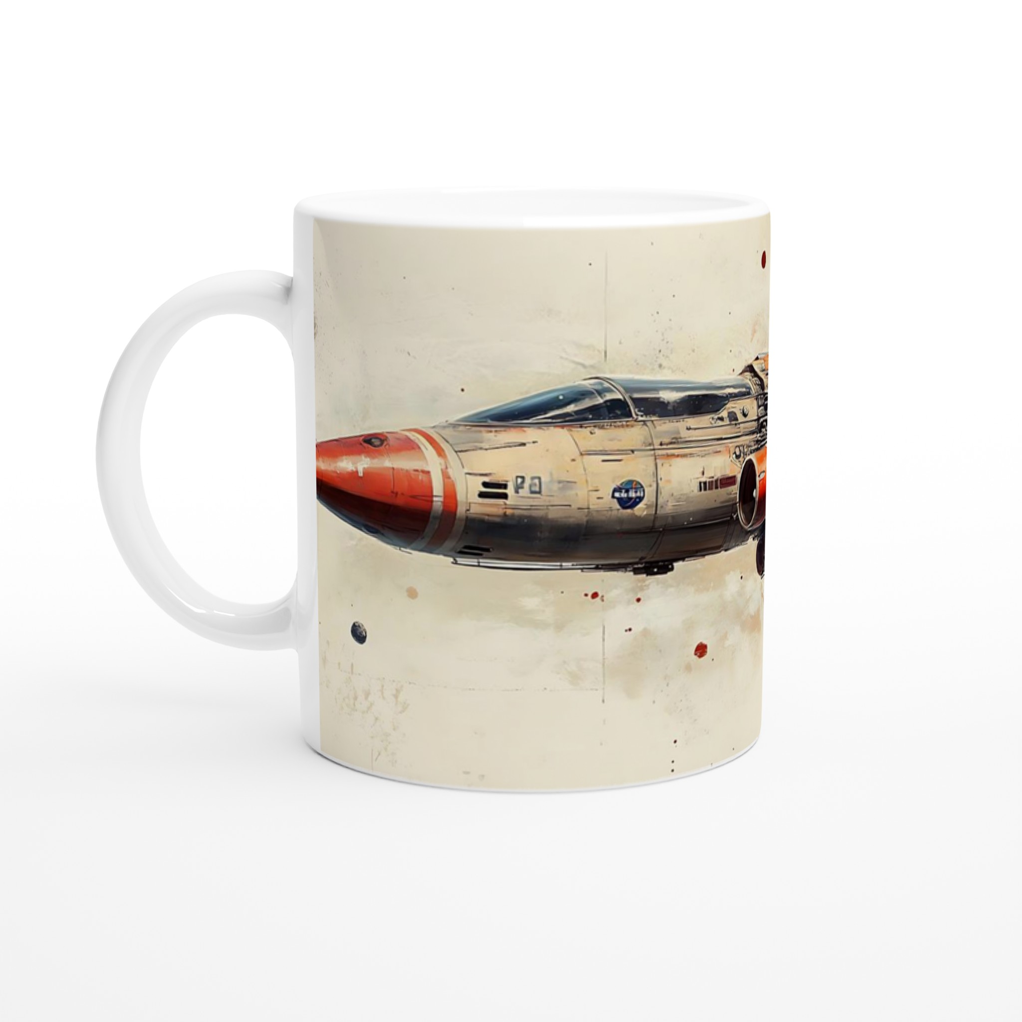 Space Explorer Ceramic Mugg - Sci-Fi Konst inspirerad av Världsrymden, 11oz, Välj din Färg 1 969a7351-69e6-40f8-bcb6-09b340566882