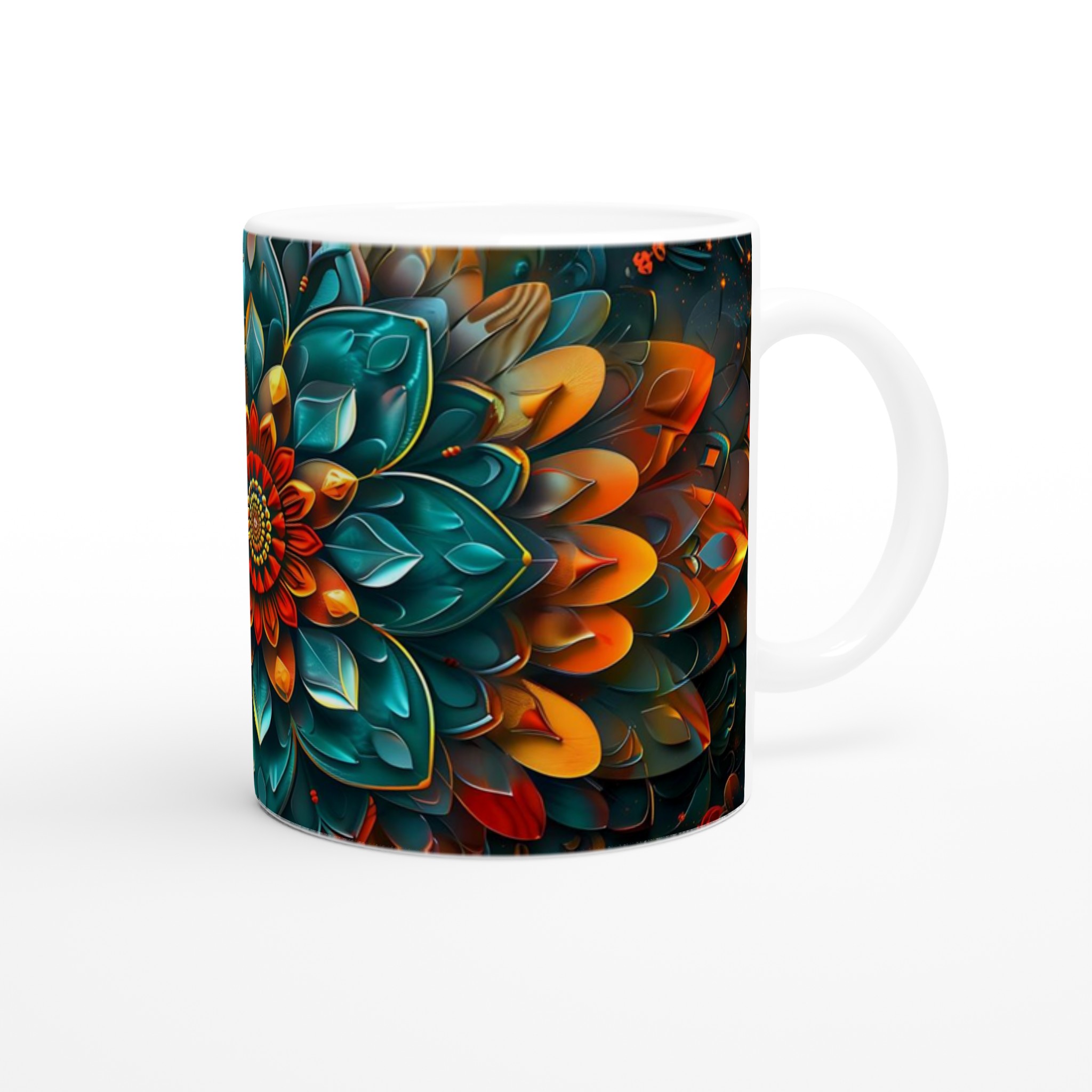 Abstrakt Mandala 11oz Keramikmugg – Strålande Design för Kaffe & Te i Flera Färger 9 96a27002-a2a2-438c-af8f-b5c342323472