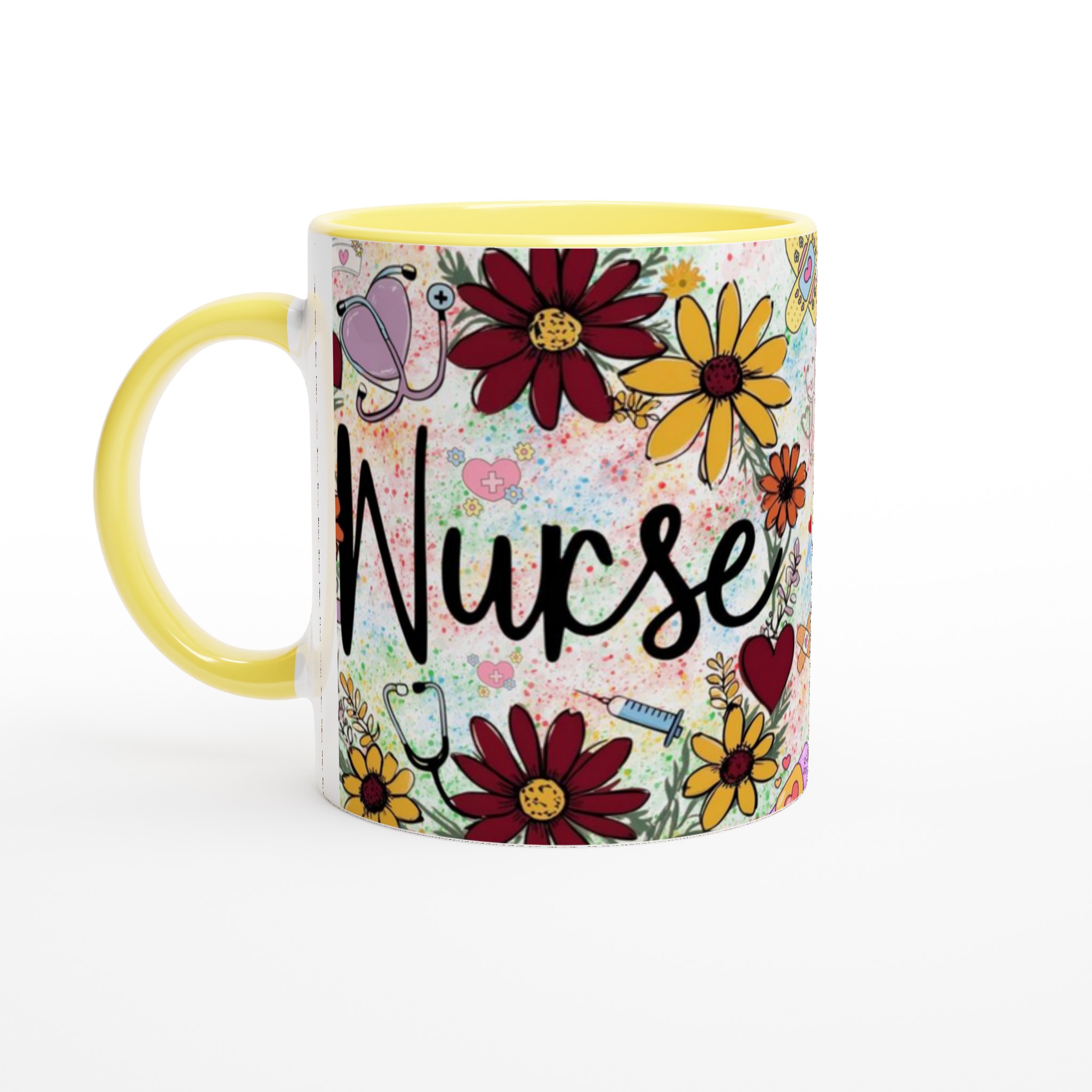 Vibrant Nurse-Themed 11oz Ceramic Mug in Your Choice of Colors 3 96a48319-61b5-4620-89c4-26eb70fdb65e