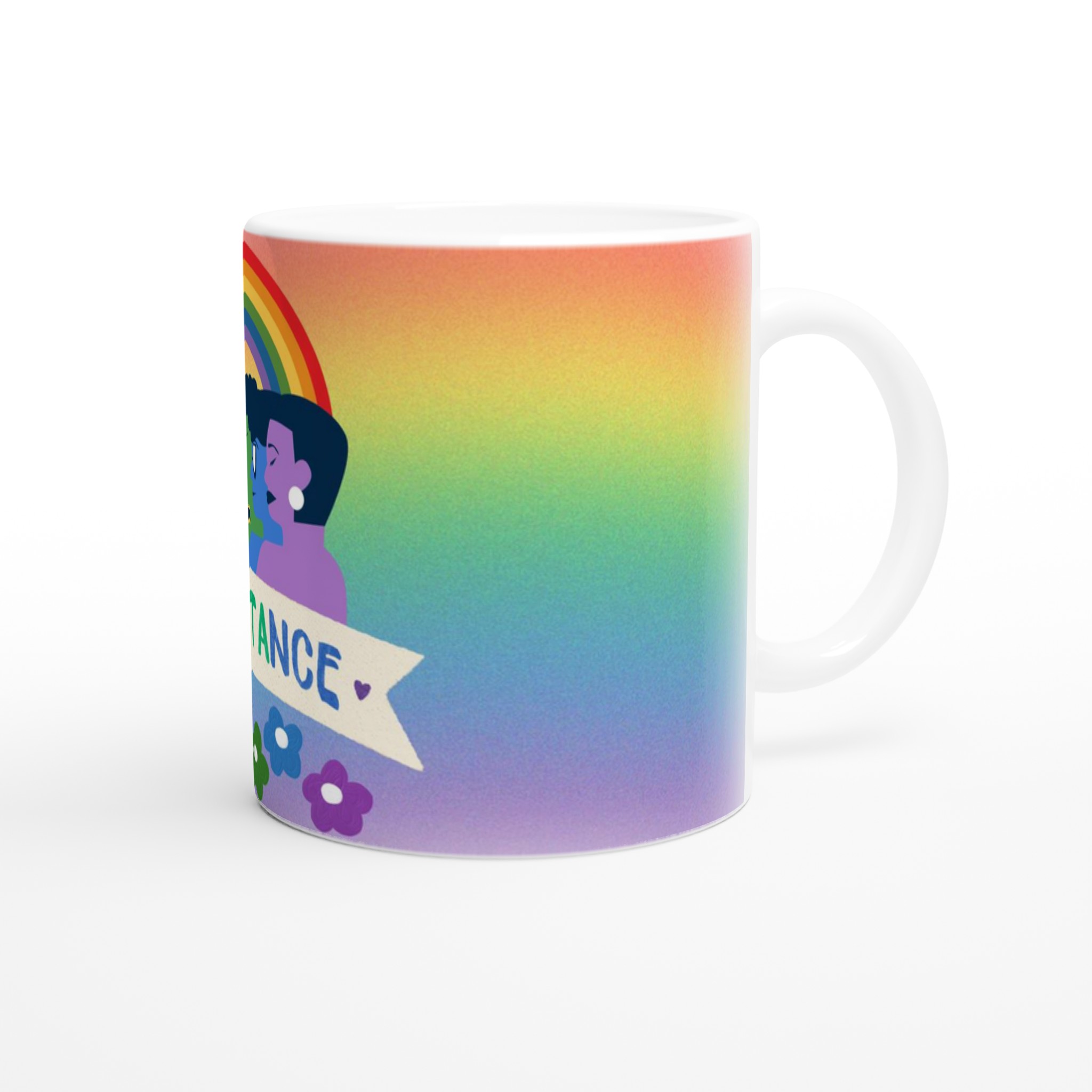 Vit 11oz keramisk mugg med colorfullt Acceptansmotiv – välj bland sju livfulla keramiska färger 9 96b1cafd-5292-4e70-8b60-1b0908e9877b