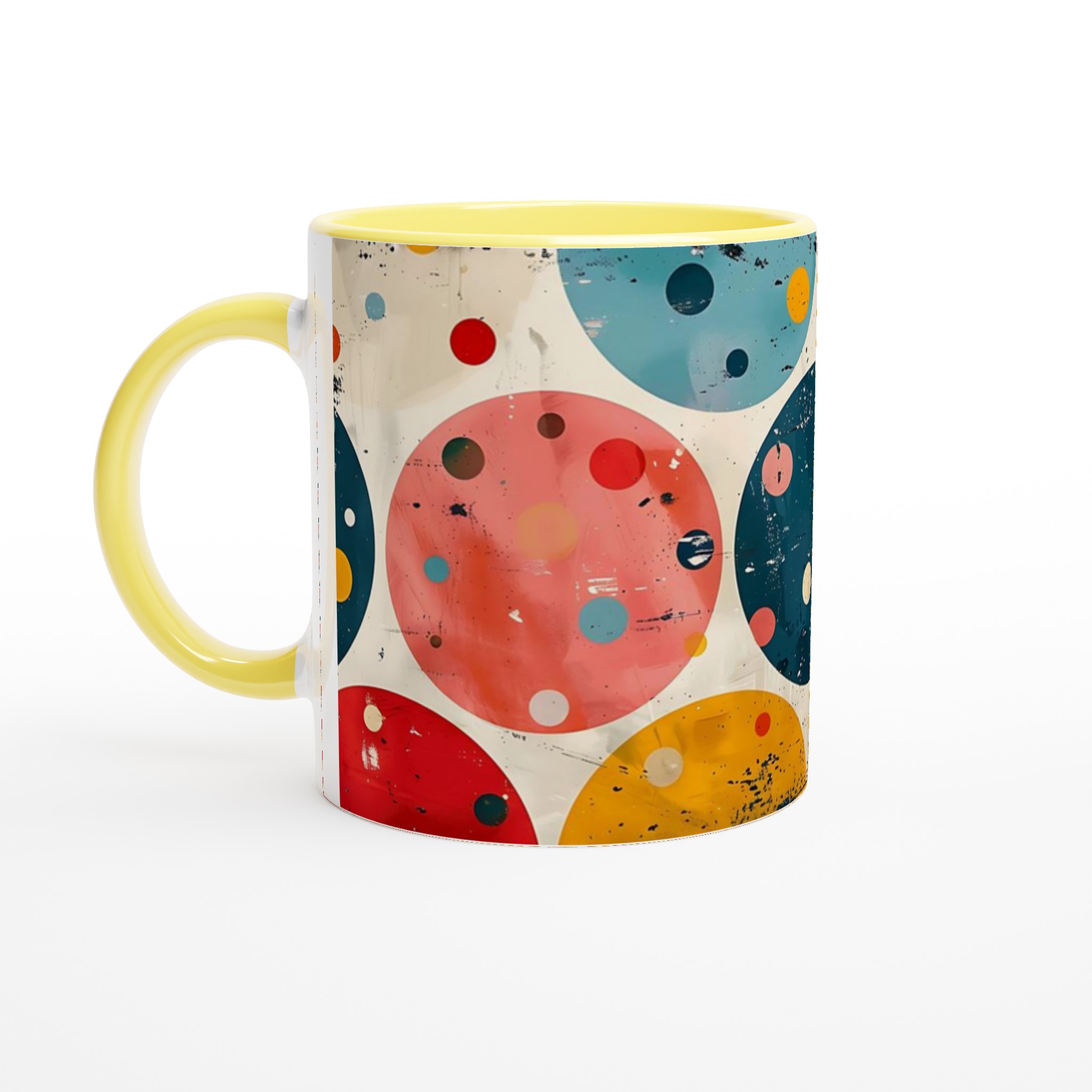 Retro Polka Dot Keramikmugg – Färgglad, Slitstark 11oz Kaffemugg i Ditt Val av 7 Livliga Färger 3 96c2e574-6843-49d7-b00f-542ecb7b600b
