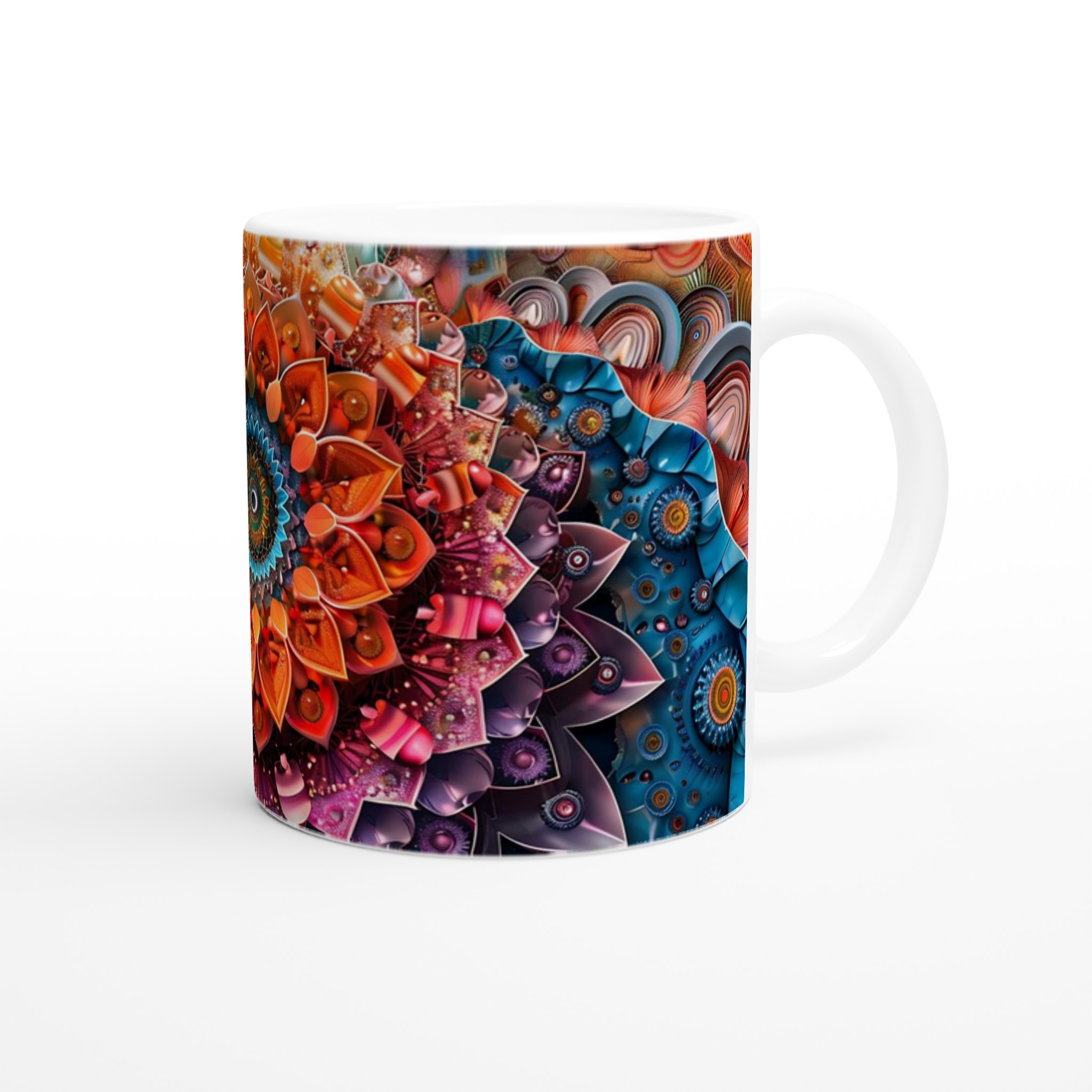 Abstrakt Mandala 11oz Keramisk Mugg – Konstfull Design i Levande Färger för Din Vardag 10 96e18f78-7985-4195-bc72-cf9bf1ea75cb