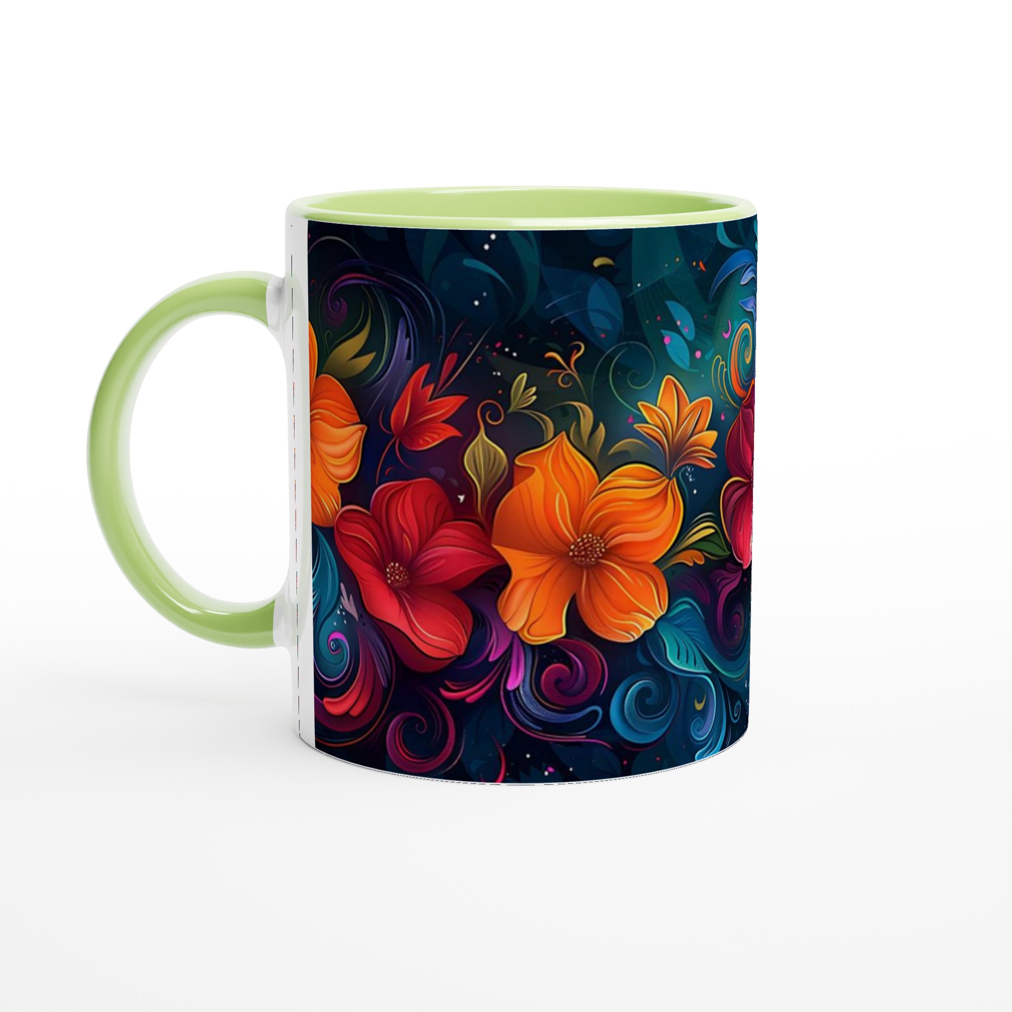 Färgexplosion Blommor Keramikmugg - 11oz, Välj mellan 7 Strålande Färger! 7 96f8b925-0761-412b-ba46-d6b693063ce6