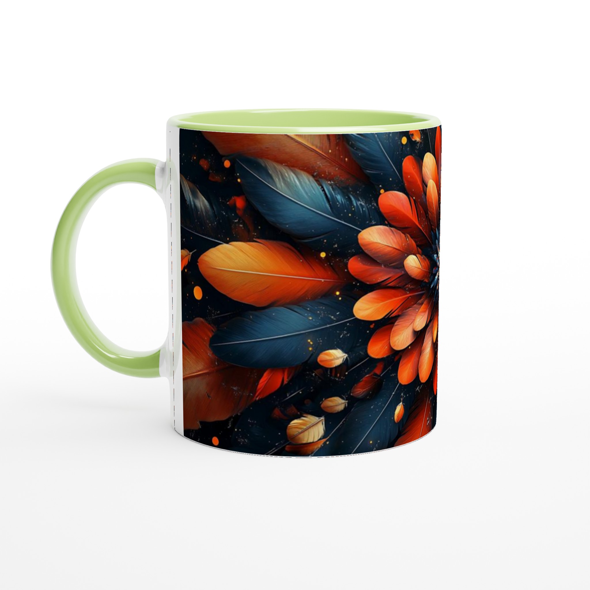 Exotisk Fjäder Blomster Mugg – Levande Kaffekopp i Klara Färger, Välj Din Favoritfärg 7 97092217-394d-466a-bdbc-71c69926dd5c