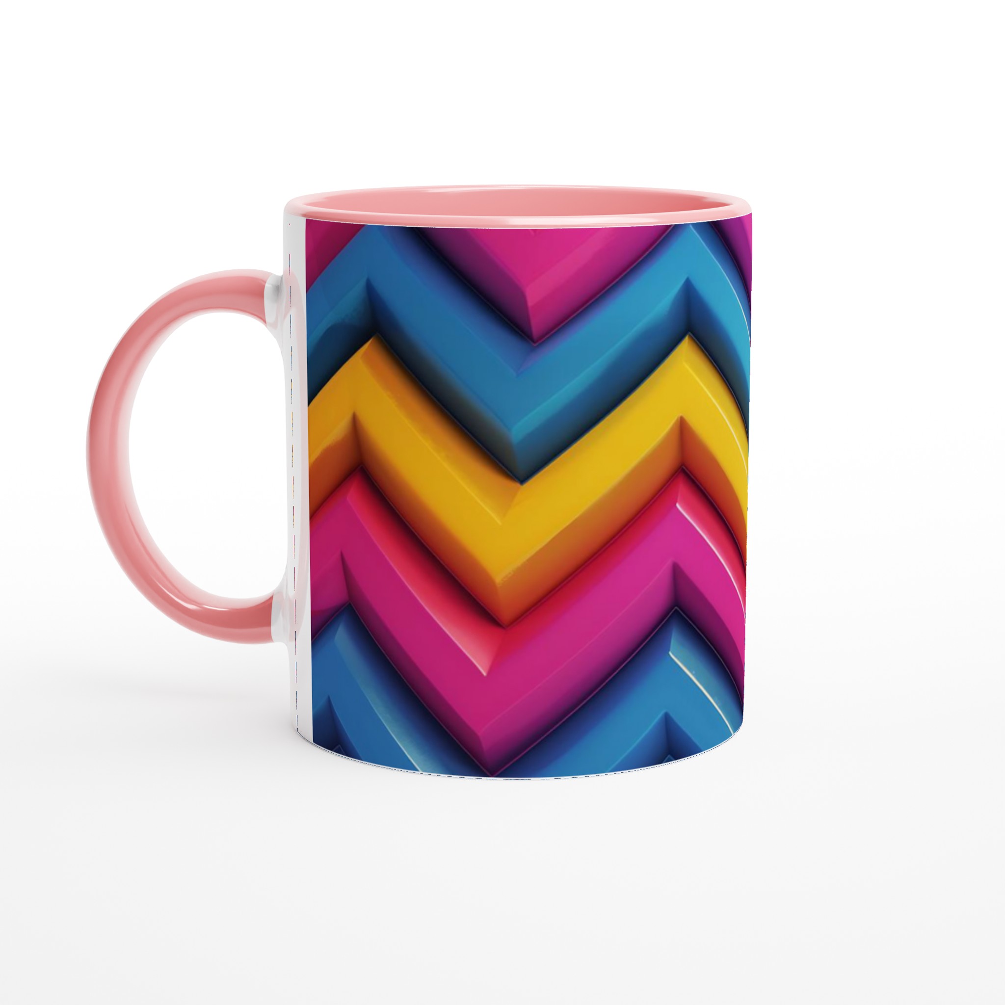 Färgglad Chevron Design Mugg – Livfull Keramikmugg i 7 Blanka Nyanser 6 970ae53c-39de-4175-9e50-ceea4f0c29c9
