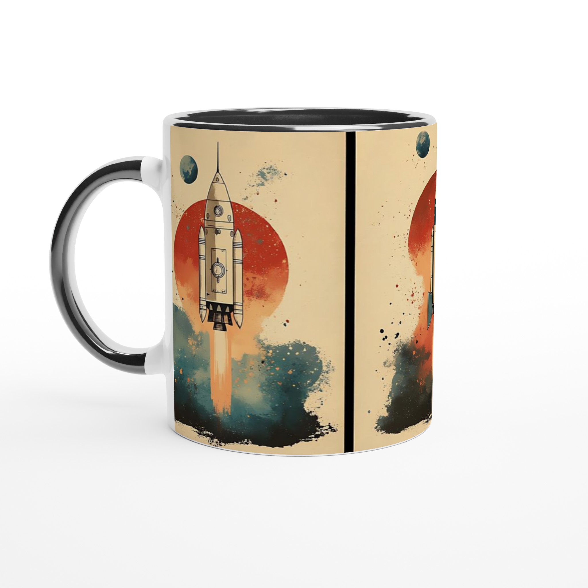 Retro Rymdraket Keramikmugg - 11oz, Välj Din Färg! 4 9779820c-65f2-4dbe-bac1-caf6c6be36d2