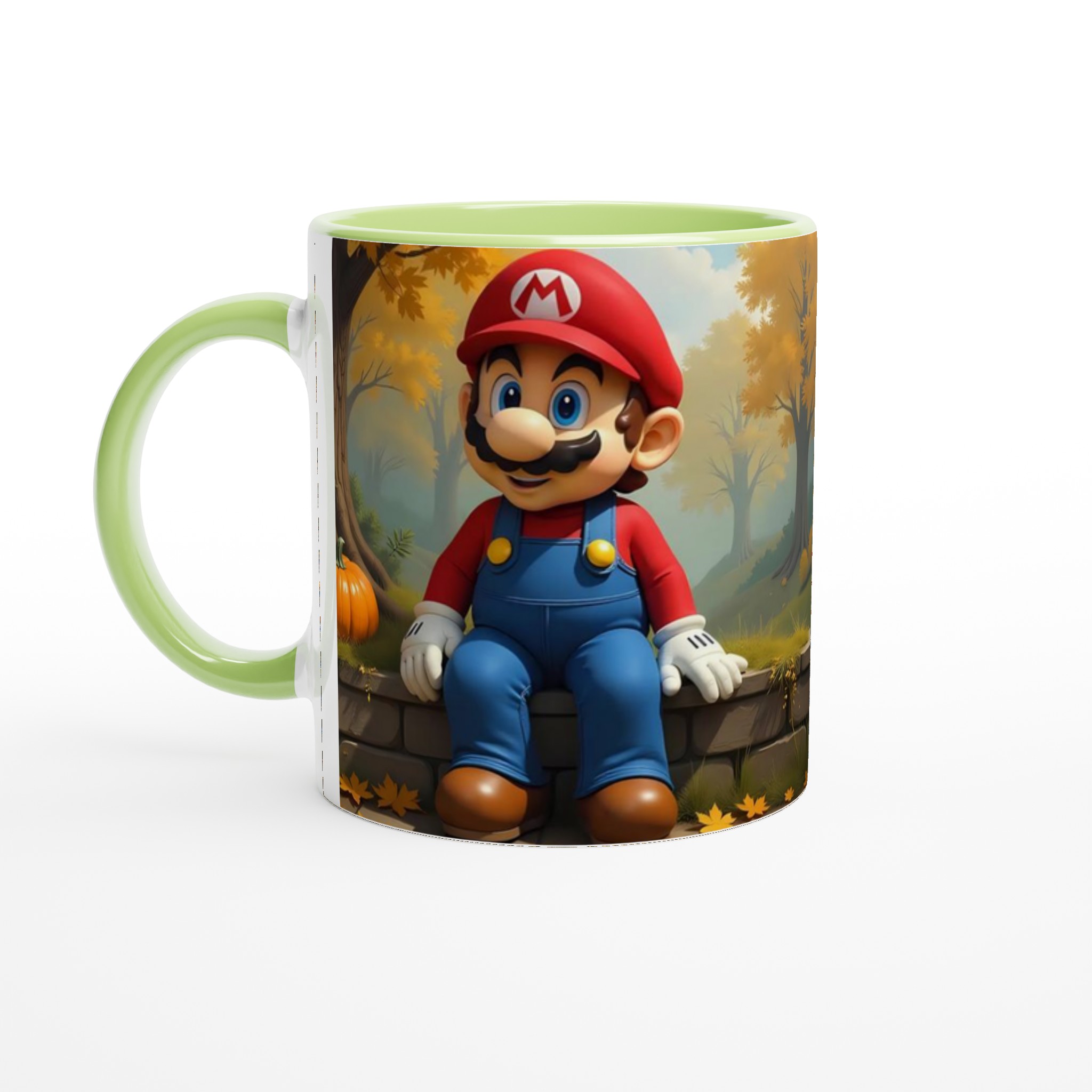 Vit 11oz keramisk mugg med lekfull höstdesign i flera glada färger 7 978770b9-013d-477b-b126-1aef0e6415e8